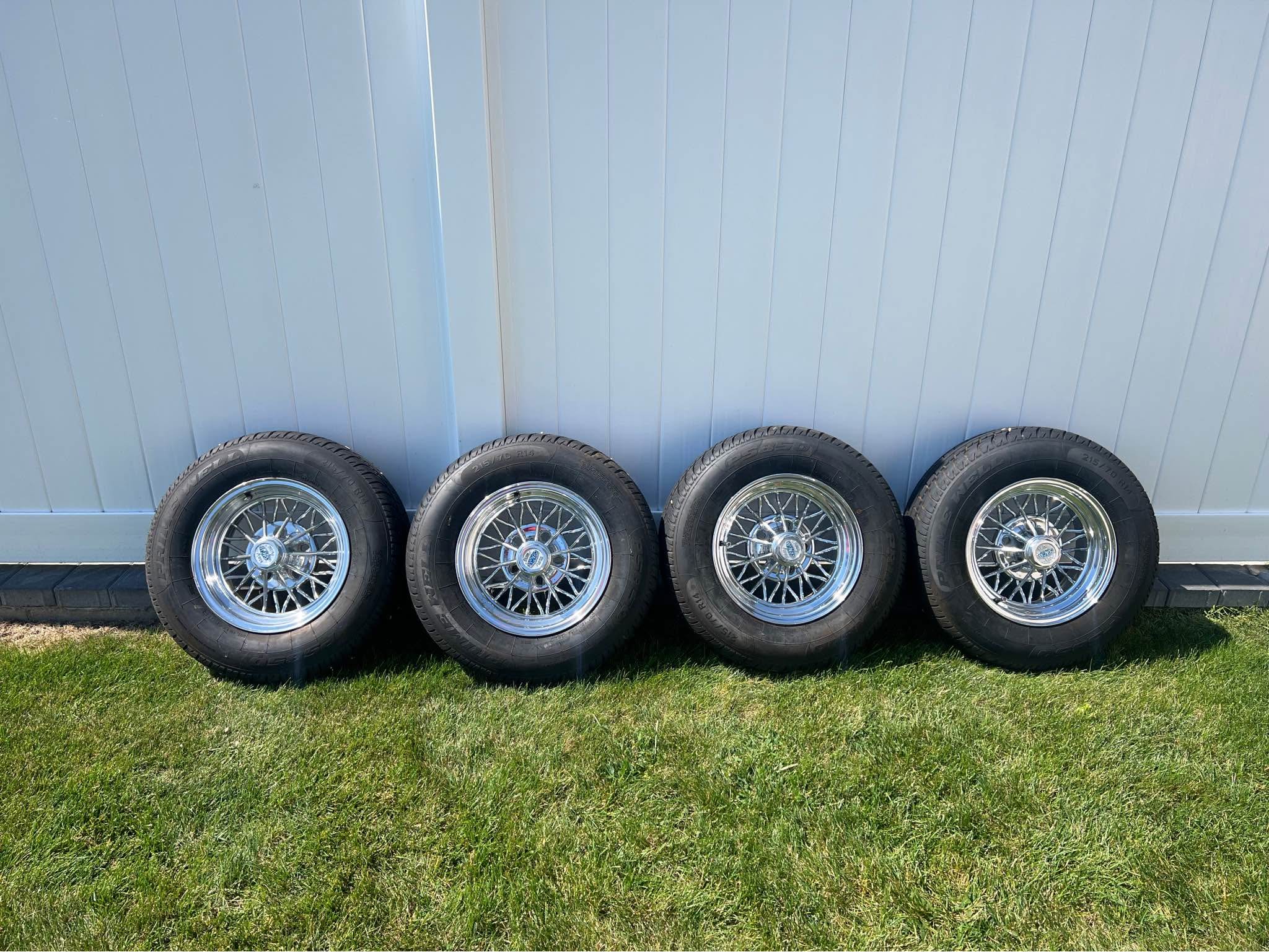 14x7 Weld / Cragar star wire 30 spoke uni lug wheels - Car Wheels ...