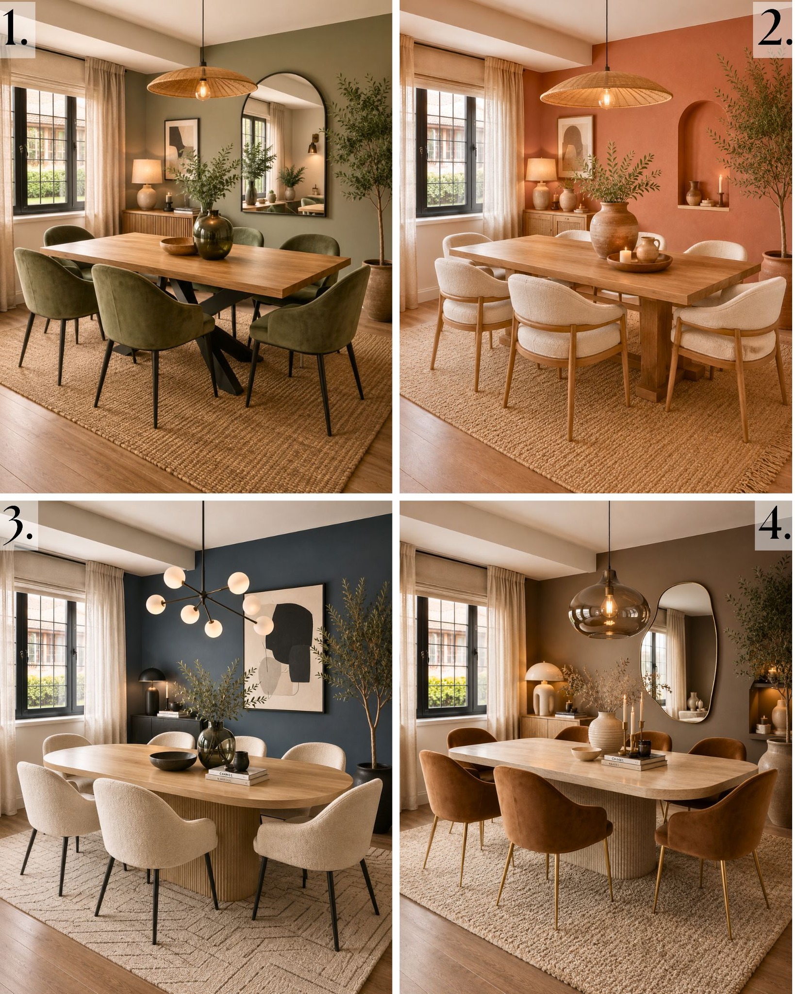 Ensemble salle à manger - Thinia Home - Table rectangulaire - 4 chaises