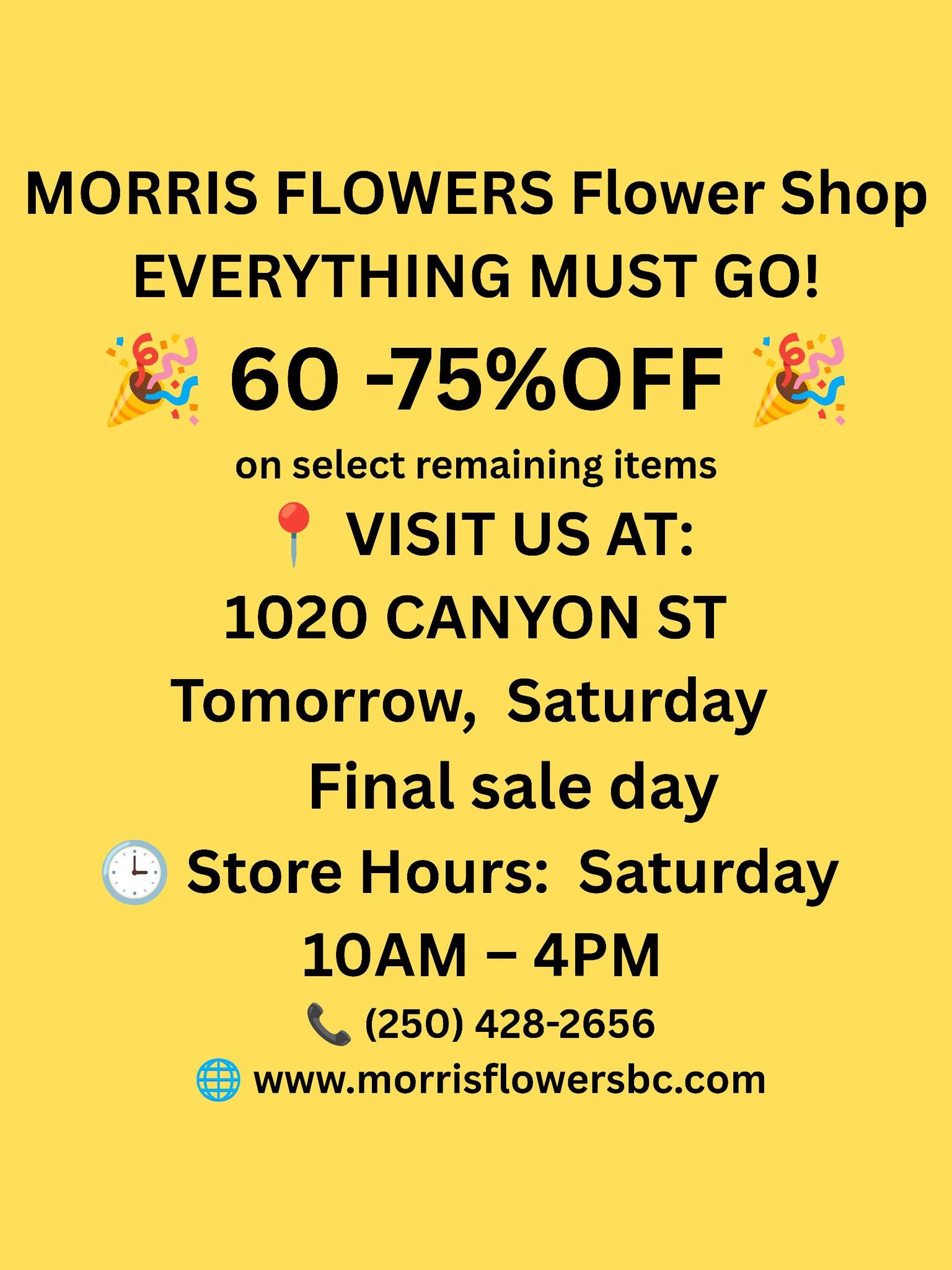 m*n様 【タイムセール！】  Kamloops Tomorrow is the last day of our Moving Sale! We've reduced the