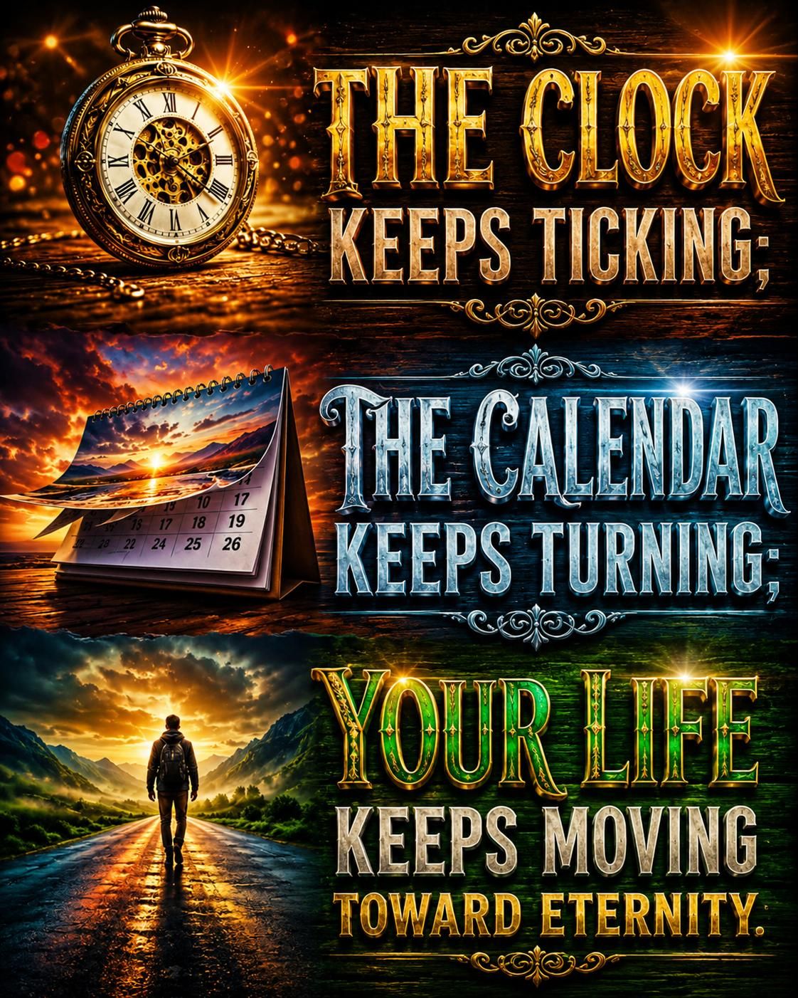 ⏳ THE CLOCK KEEPS TICKING — THE CALENDAR KEEPS TURNING — YOUR