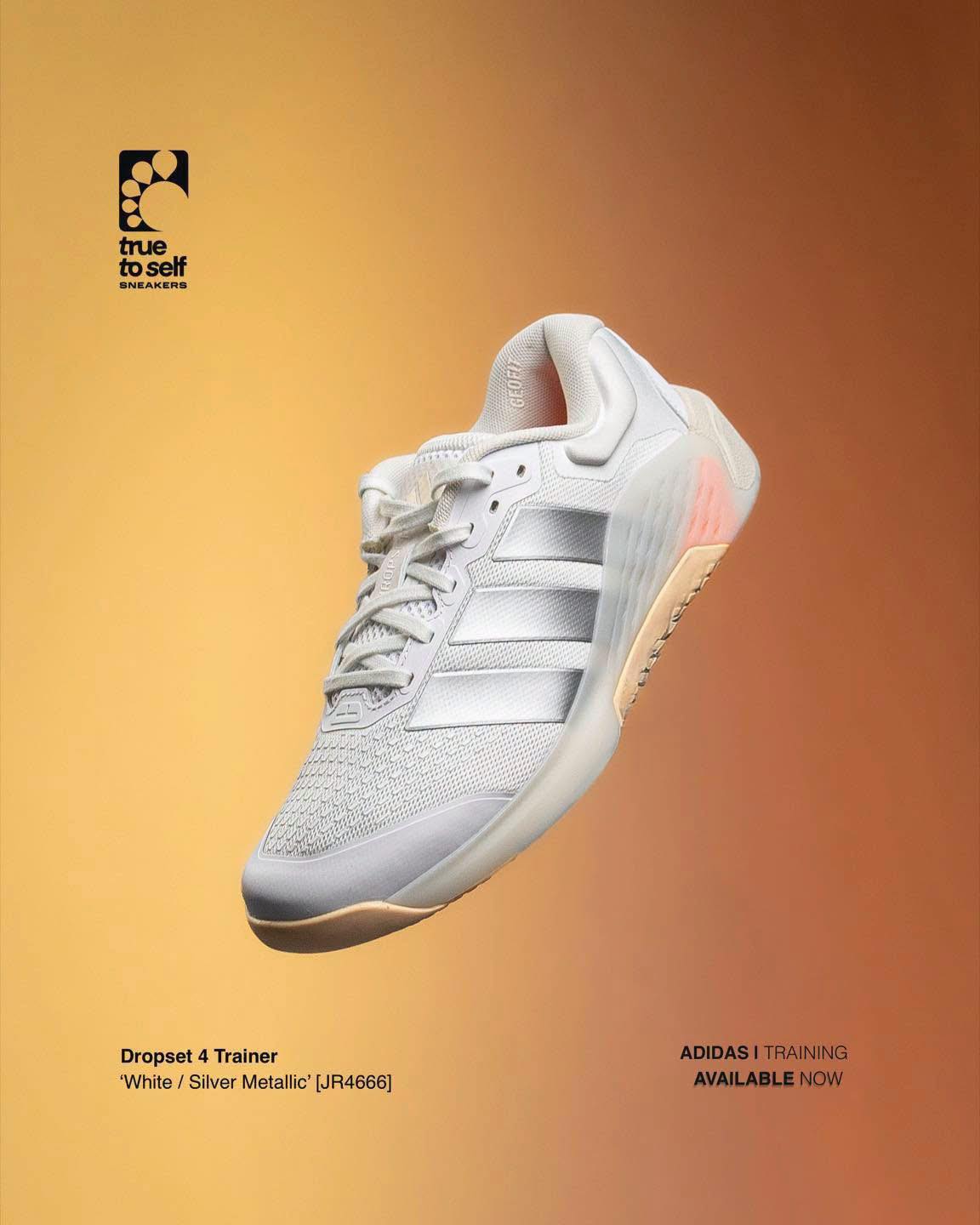 ♡LL♡ adidas Dropset 4 Trainer 'White / Silver Metallic' [JR4666] OUR