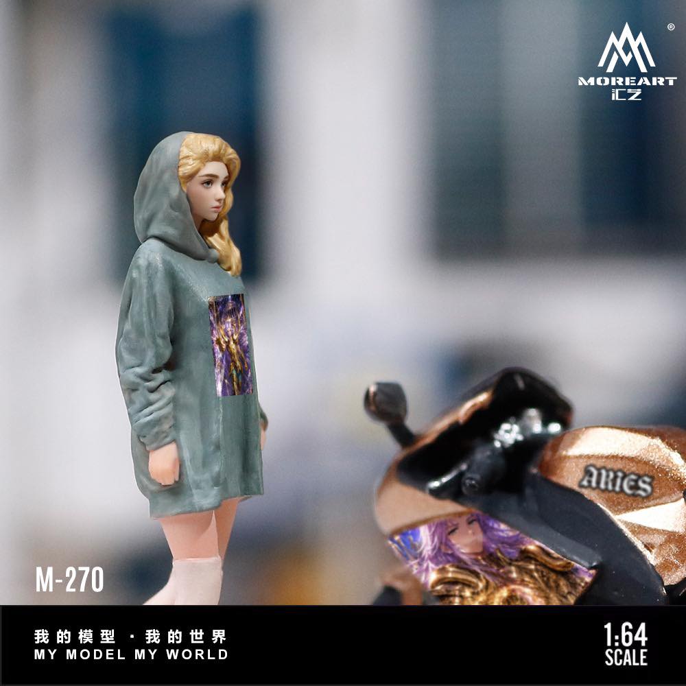 Moreart 1:64 Kawasaki Aries Lady Rider Figure Set