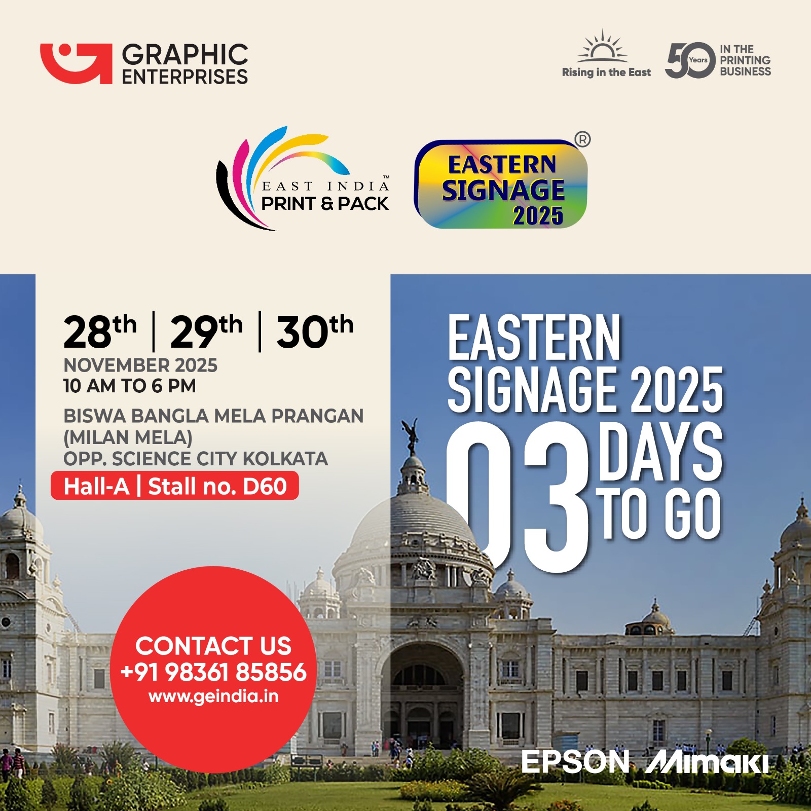 Graphic - The countdown continues—only 3 days to go! Eastern Signage ...