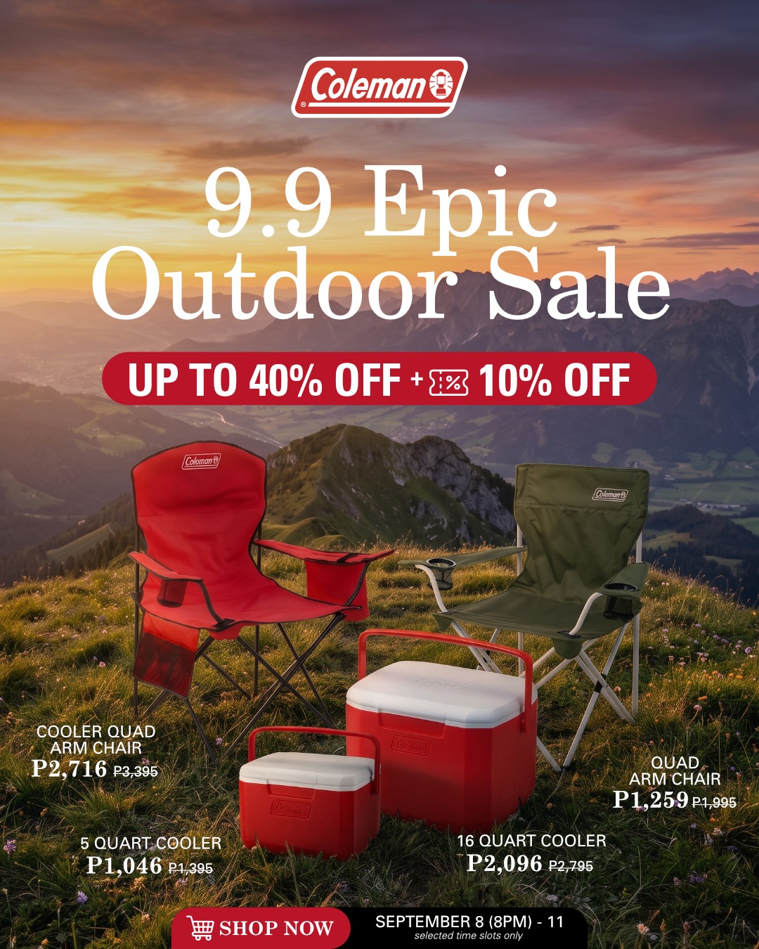 Cool down in style with the Coleman Quick-Up Shade DR 🏕️ Rain or