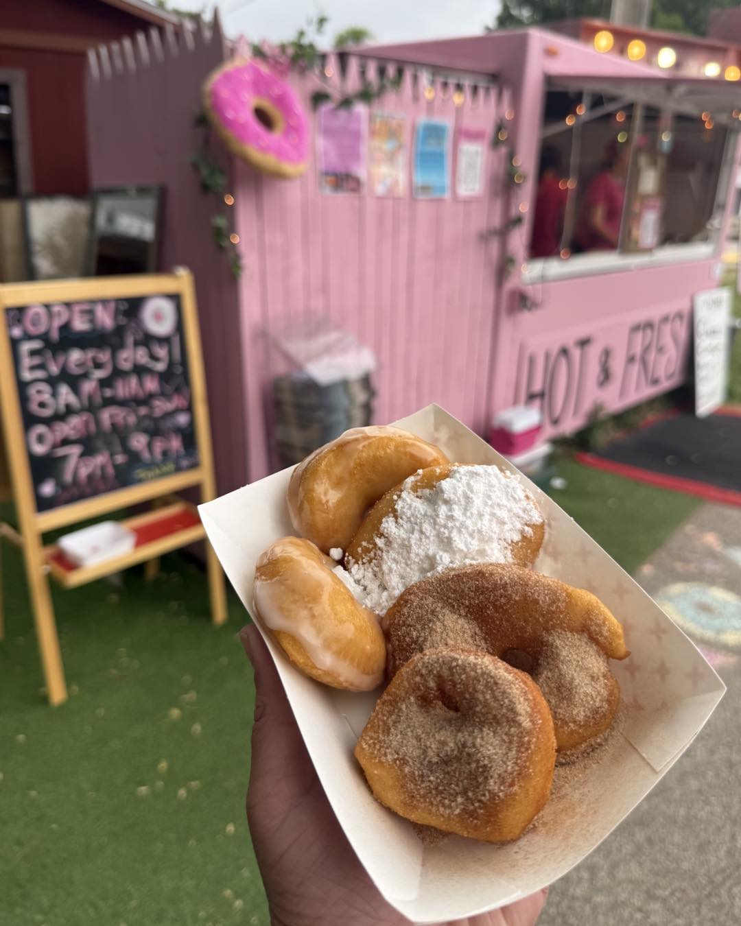 We think the photo speaks for itself! Visit Zo's Mini Donuts in