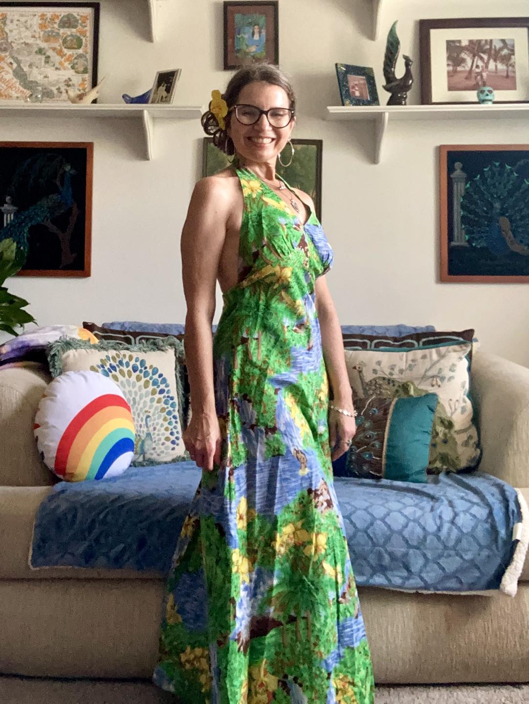 Today's an absolute scorcher! 1970s halter dress