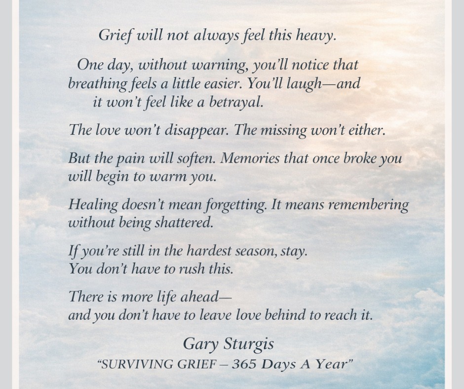 Surviving - Gary Sturgis Author: 'SURVIVING GRIEF - 365 Days A Year ...