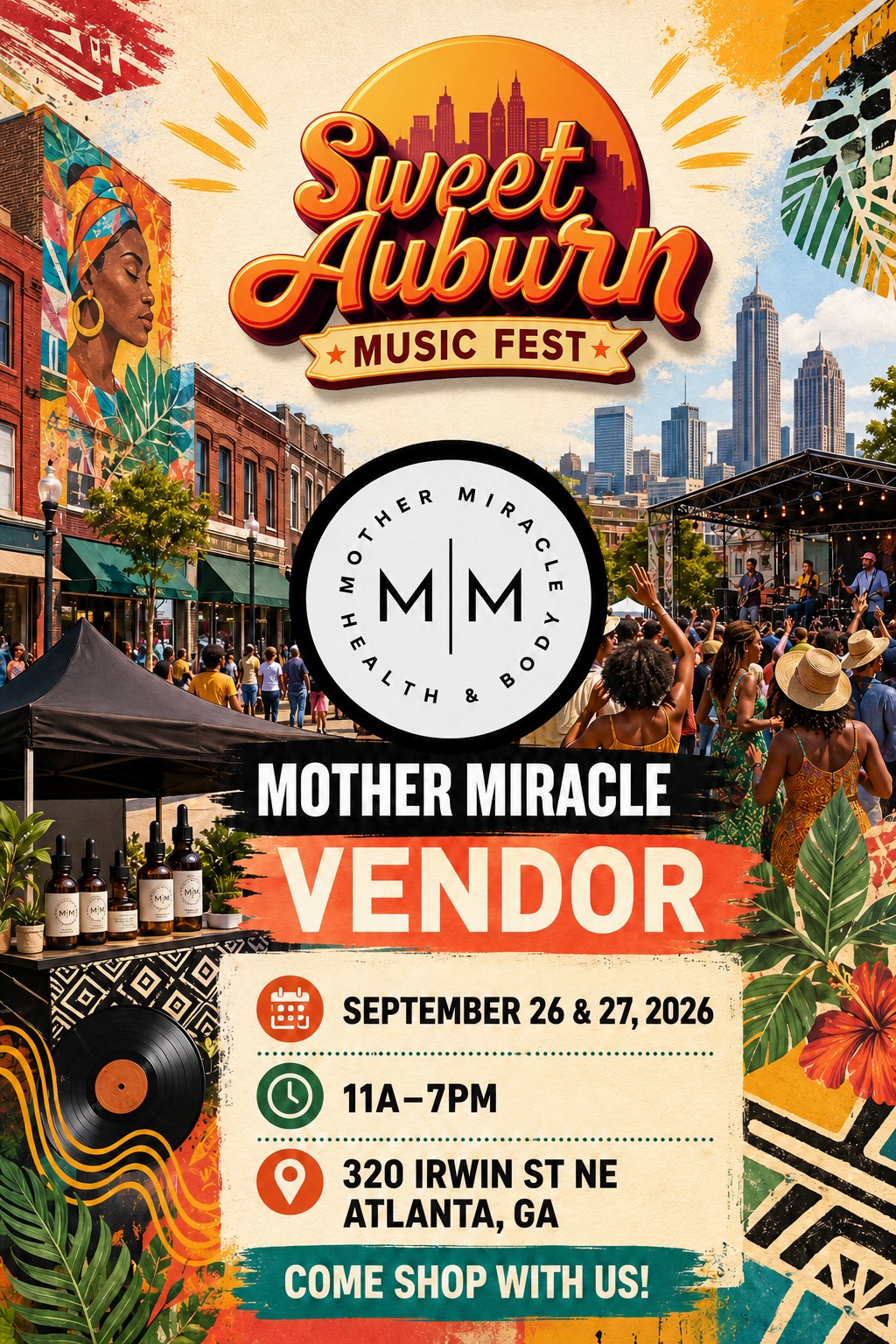 Join @mothermiraclellc this year at the Sweet Auburn Music Fest
