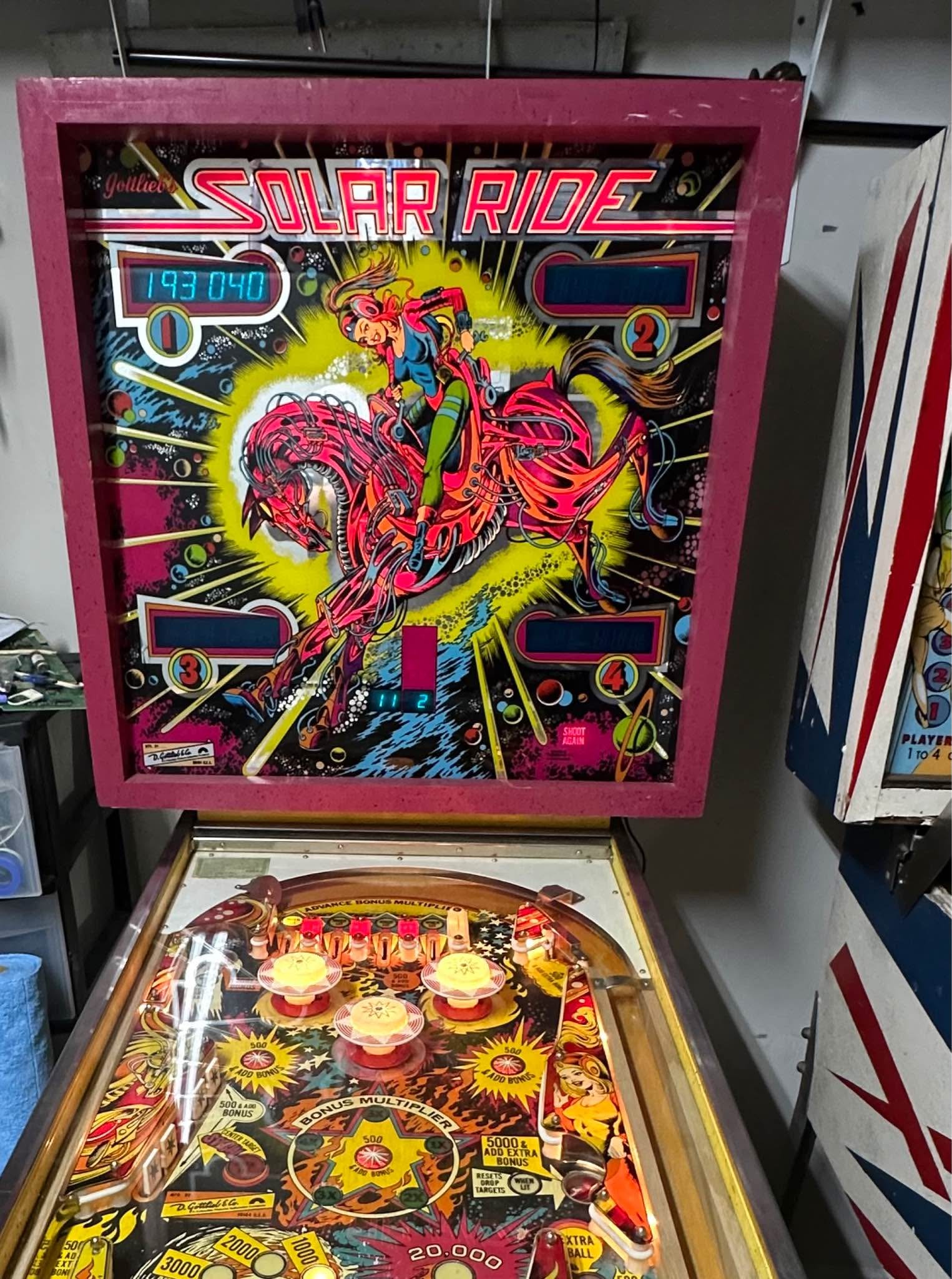 (Clean Condition)1979 Gottlieb Solar Ride Pinball Machine - Clean SS ...