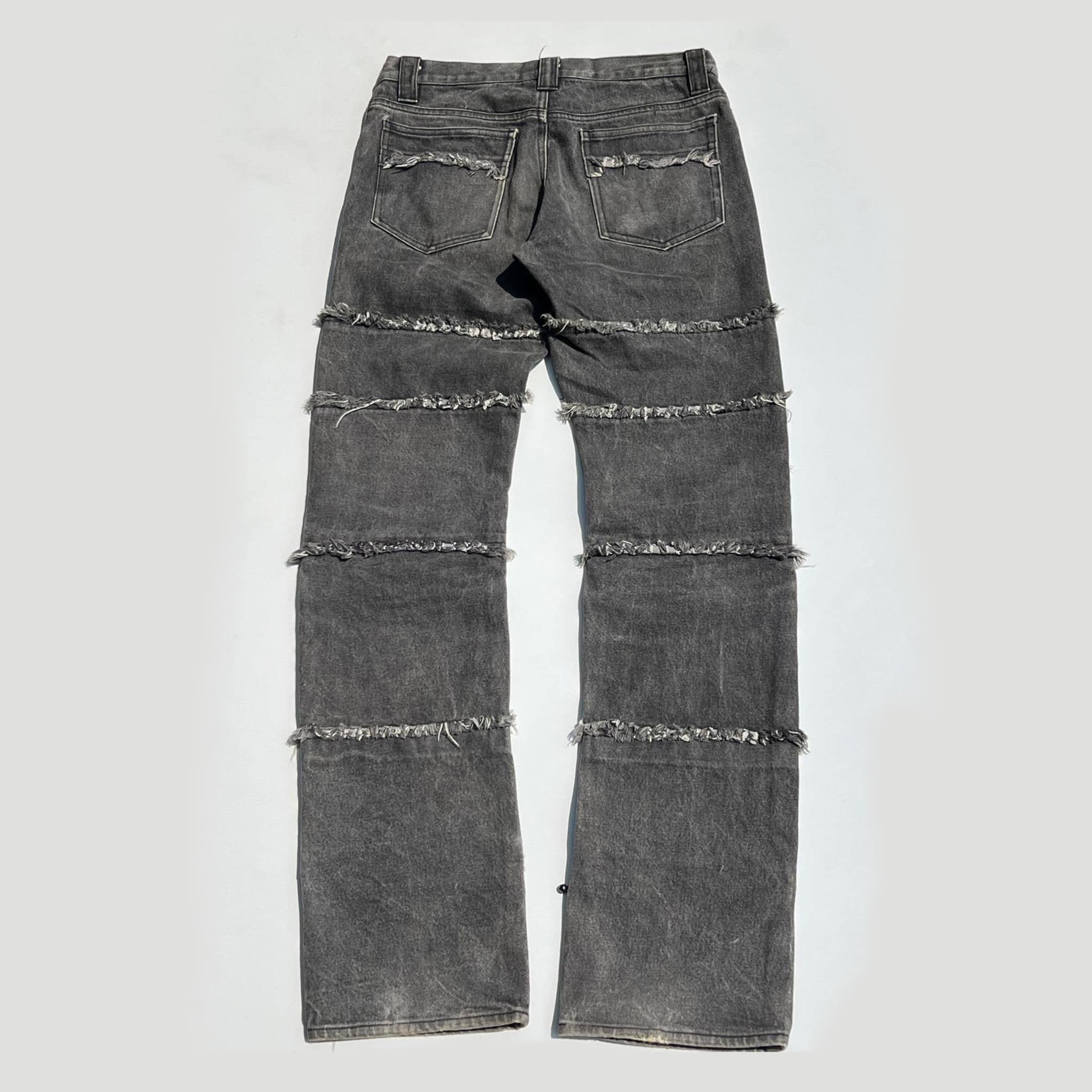 Yasuyuki Ishii Leather Knee Patched Zippered Hagi Denim !