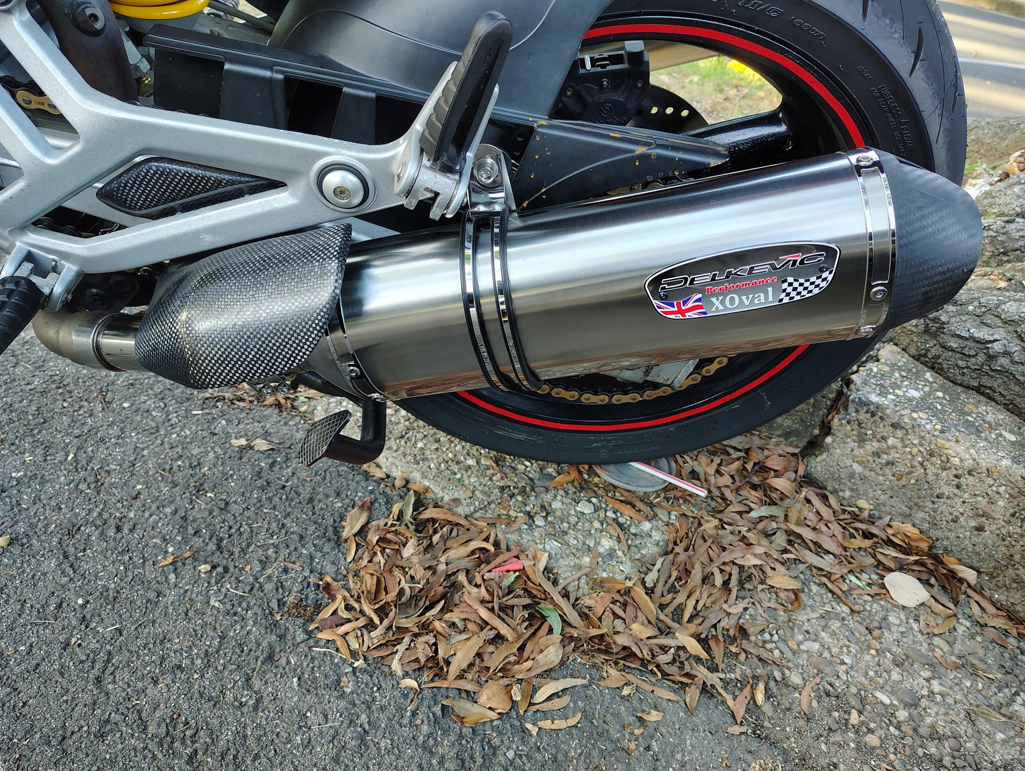 2005 Ducati motorcycle with tasteful upgrades