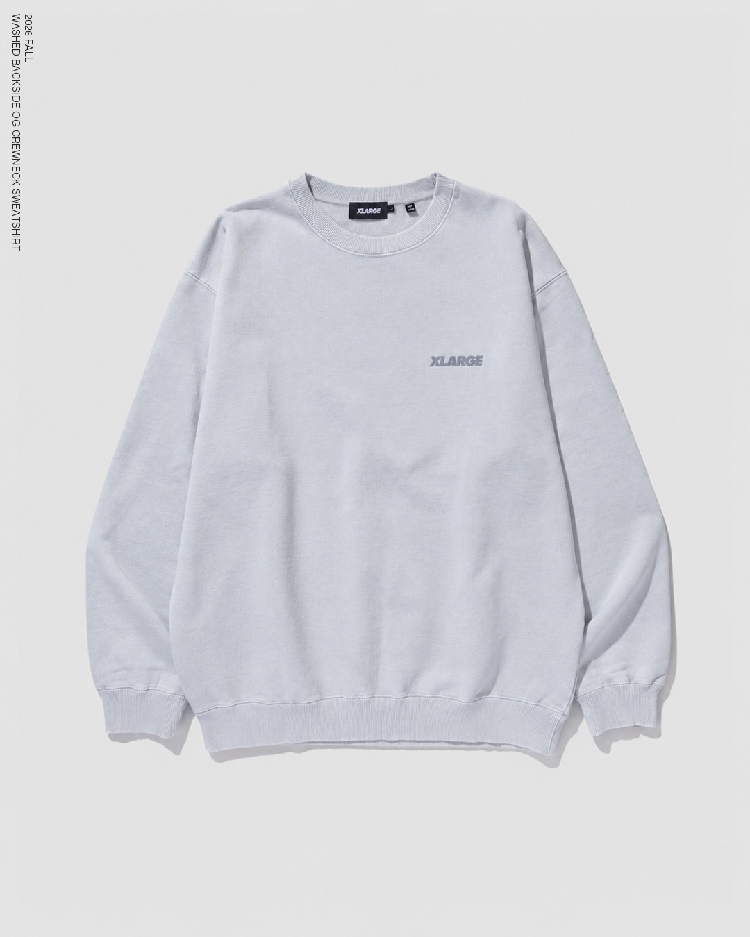 Xlarge 2026 fall washed backside crewneck sweatshirt