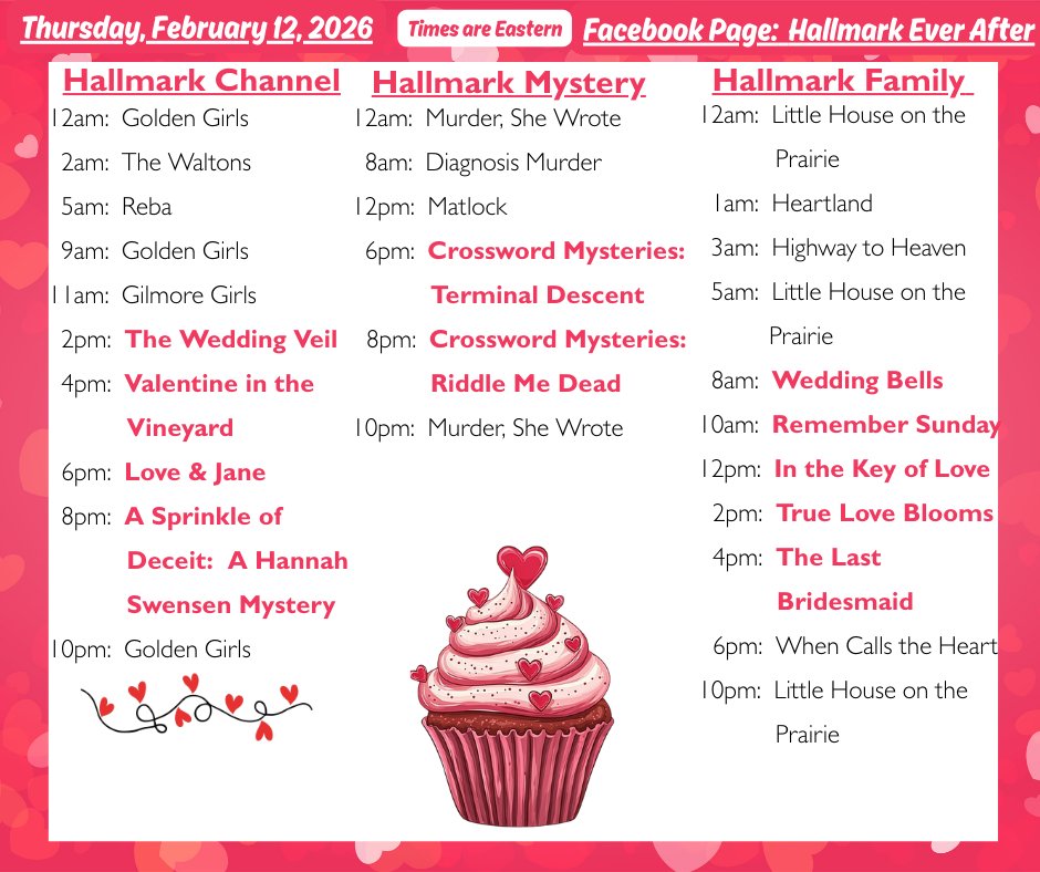 Here is the daily #HallmarkSchedule... - Hallmark Ever After | Facebook