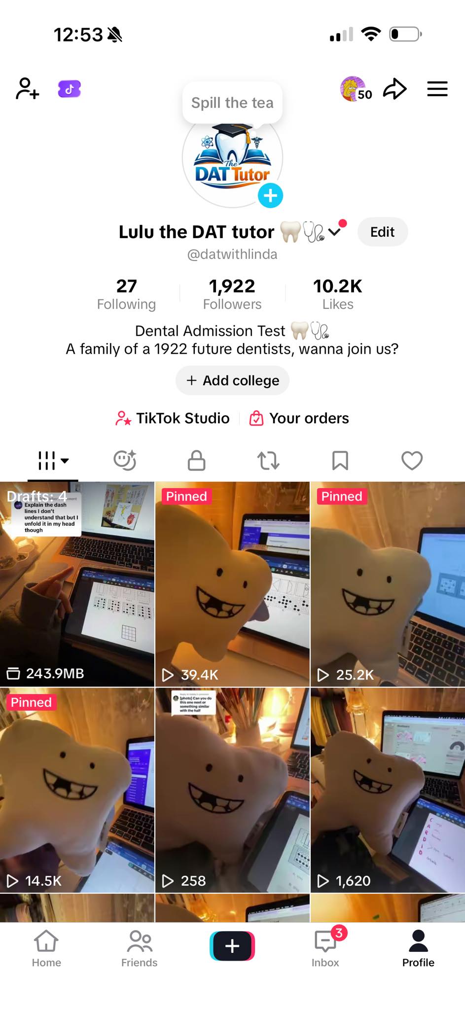 DAT practice problems and explanations on TikTok