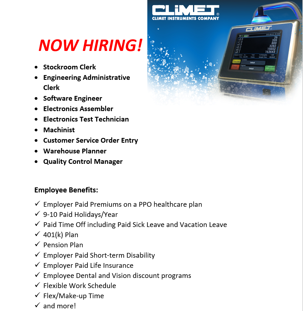 Climet Instruments Company | Redlands CA