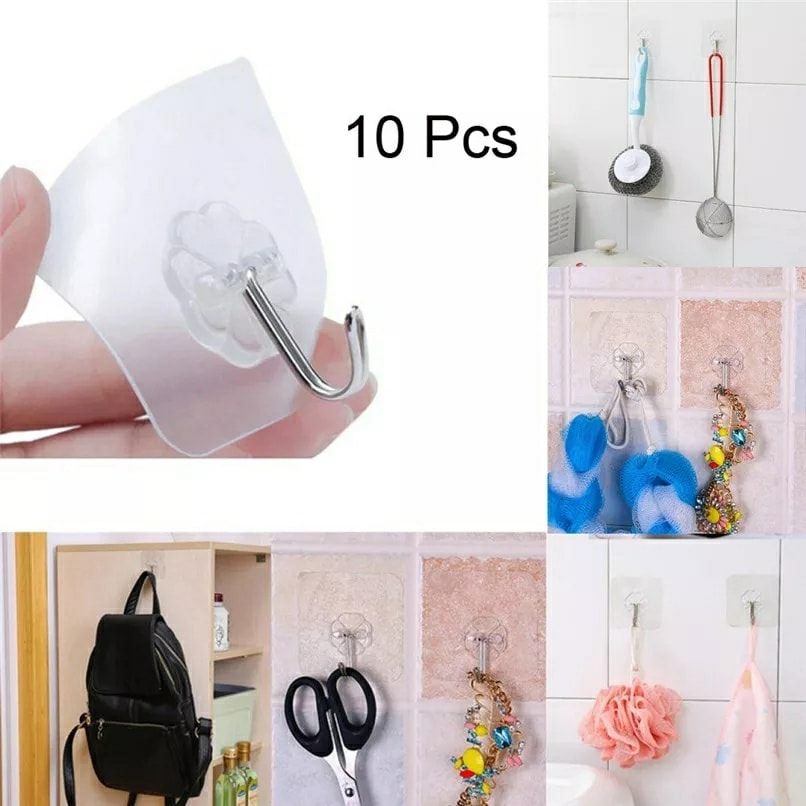 Audend Shower Hook, 5 Pack Heavy Duty Suction Cup Hooks, Holds Up To 12 Lbs, Adhesive Base Included Reusable Towel Hooks For Bathrooms Window Glass Wall Door