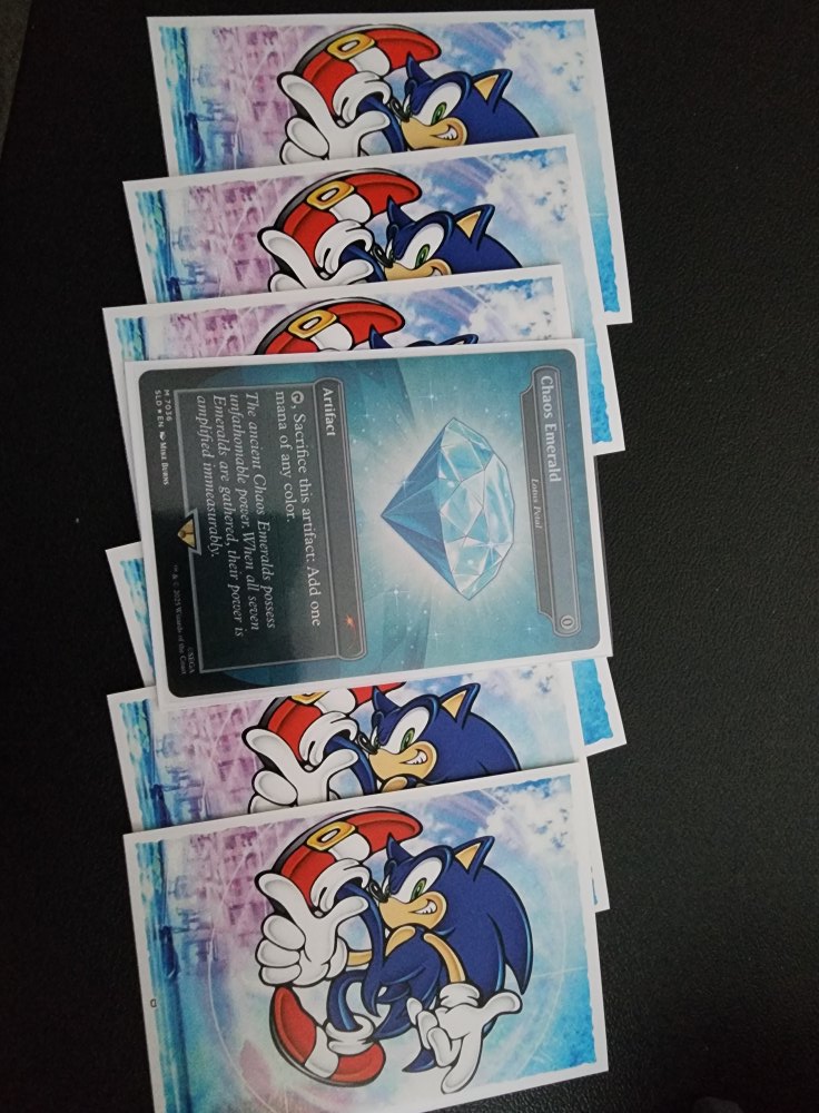 sonic card sleeves The Hedgehog Got some sleeves made for