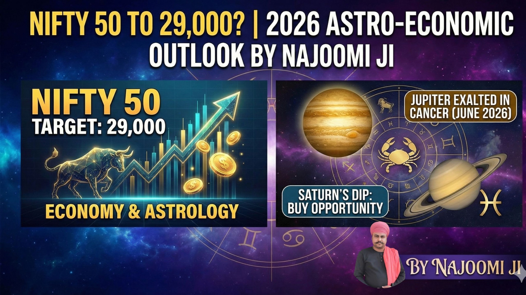 Najoomi - 🌌 Nifty 50 to 29,000? The Great Cosmic Realignment of 2026 ...