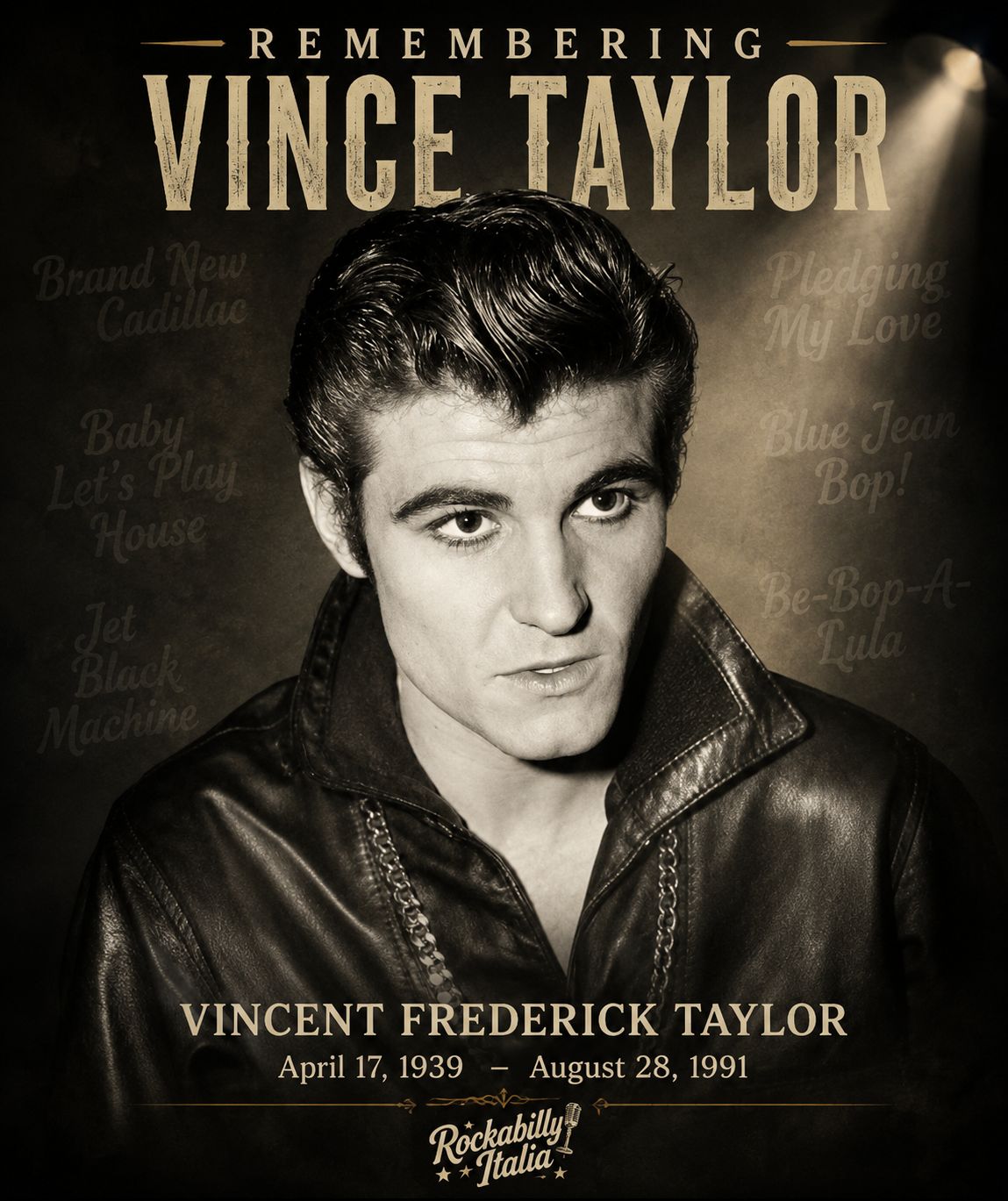 Remembering Vince Taylor 🖤 On August 28, 1991, rock 'n' roll lost