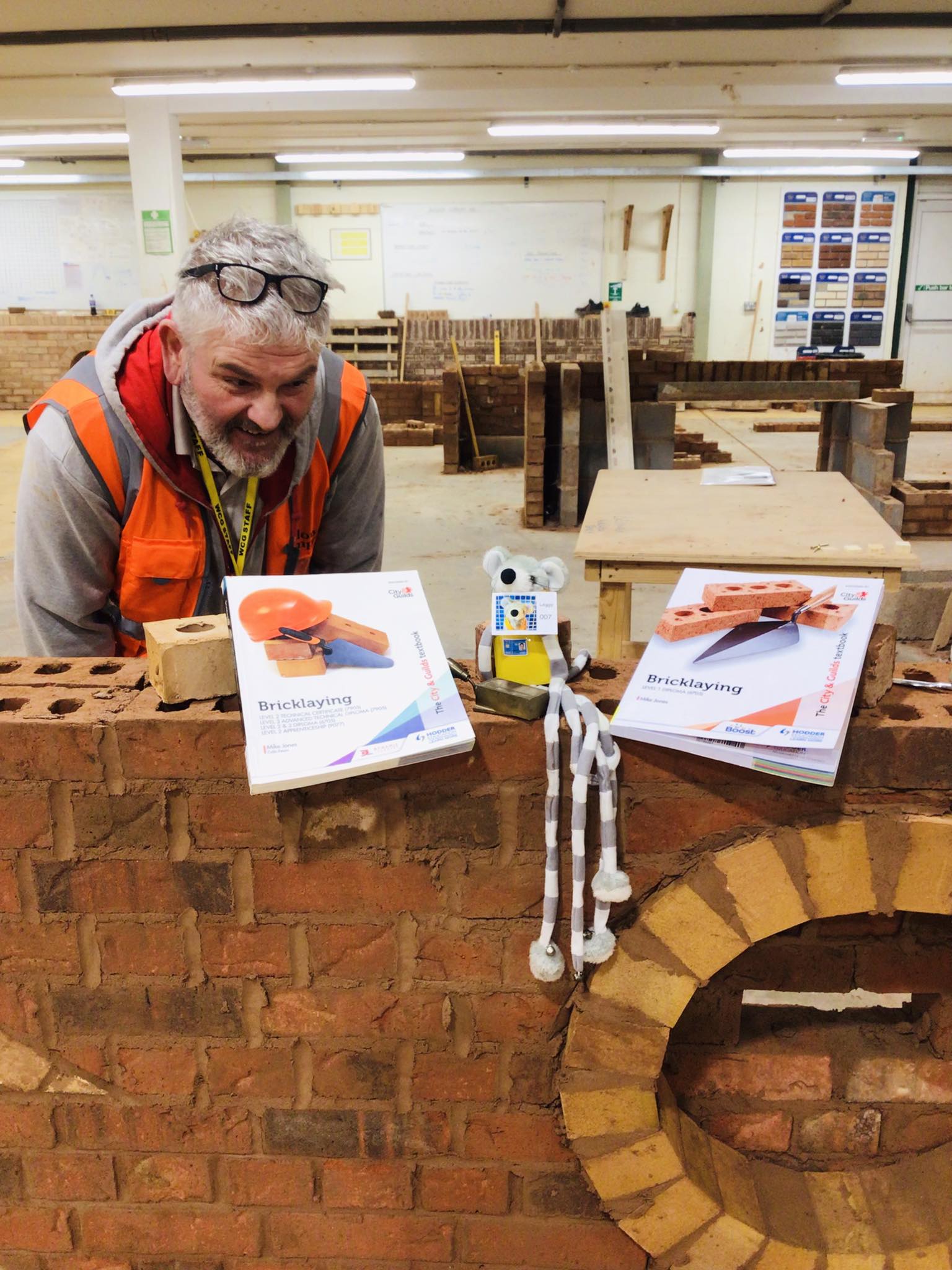 Moreton - 📚👷‍♂️ Mascot meets masonry! Leggy the Library mascot swapped ...