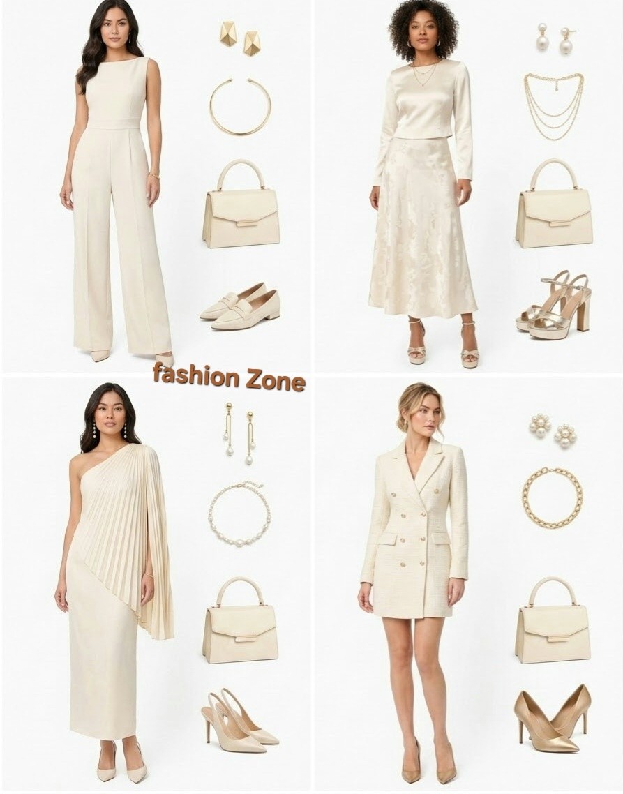 beige dressing Cream & Outfits #dressing #outfit #newyorkfashion feminine mini dress 69 inches high x Size:US6 - Available Gal Meets Glam Collection