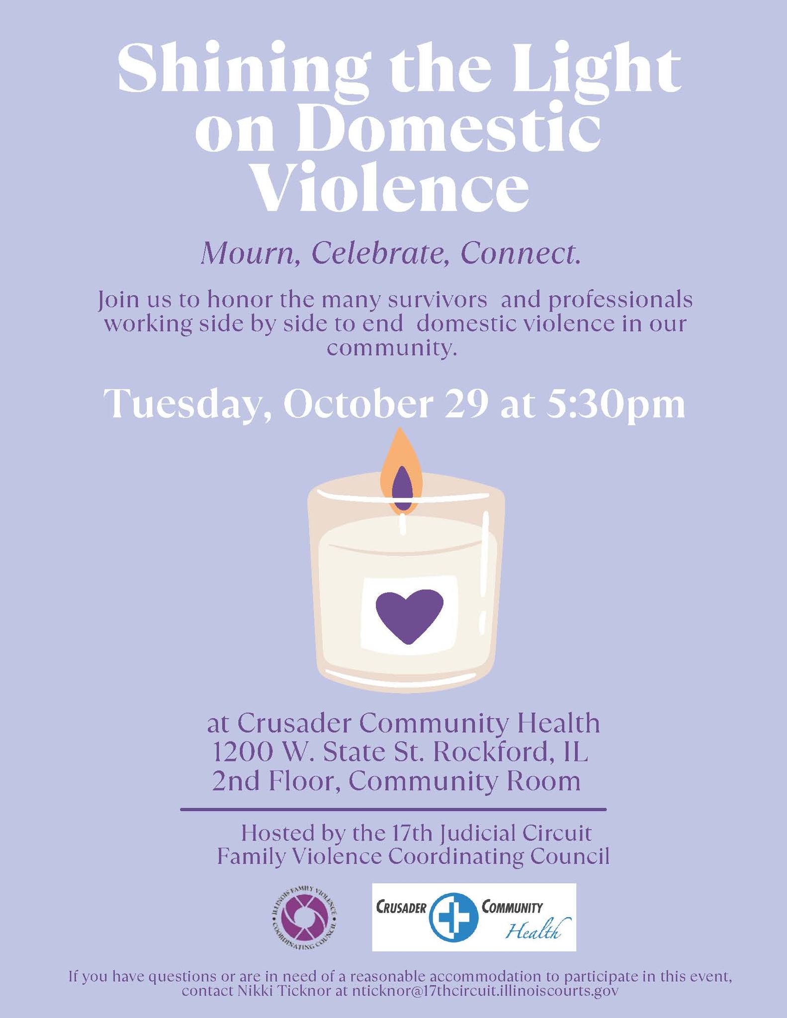 Winnebago County- Shining the Light on Domestic Violence Ceremony