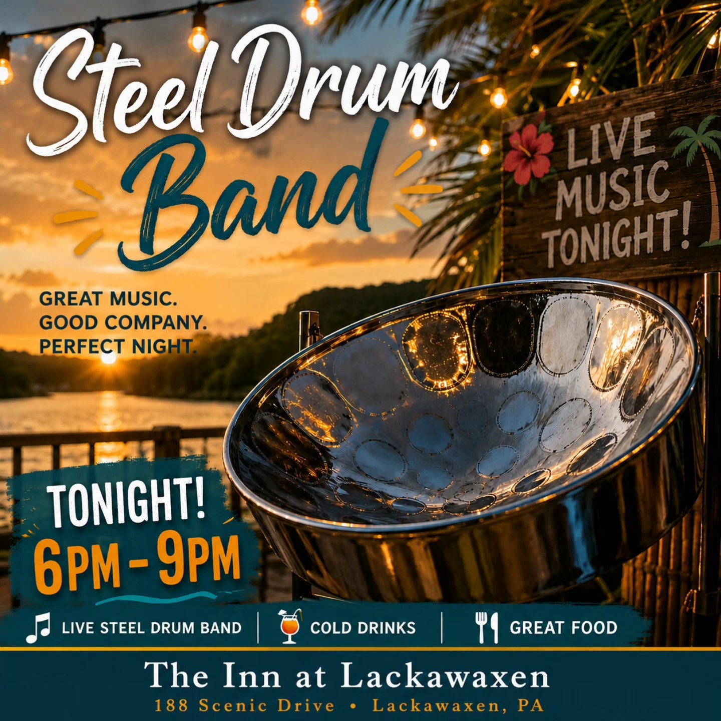 The Inn - 🌴🎶 Tonight at the Inn at Lackawaxen 🎶🌴 Join us