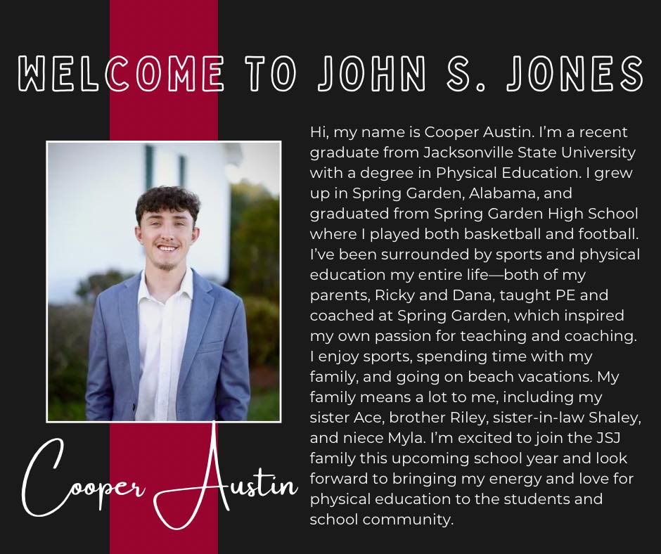 John - Please welcome Cooper Austin as our new PE Coach! We are so ...