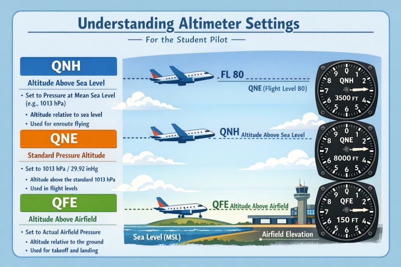 Aviation-knowledge - 1️⃣ QNH – Altitude Above Mean Sea Level (MSL) What ...