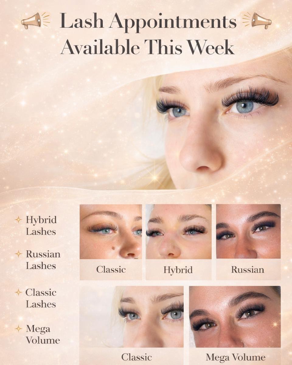 📣 Lash Appointments Available This Week 📣 Looking to treat