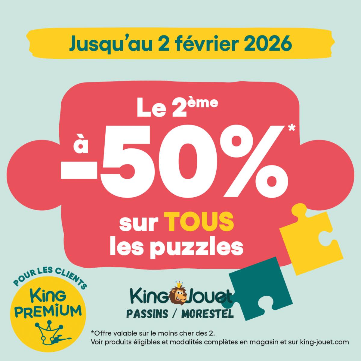 🧩 Le 2ᵉ puzzle à -50% 💛... - KING JOUET - Passins/Morestel | Facebook