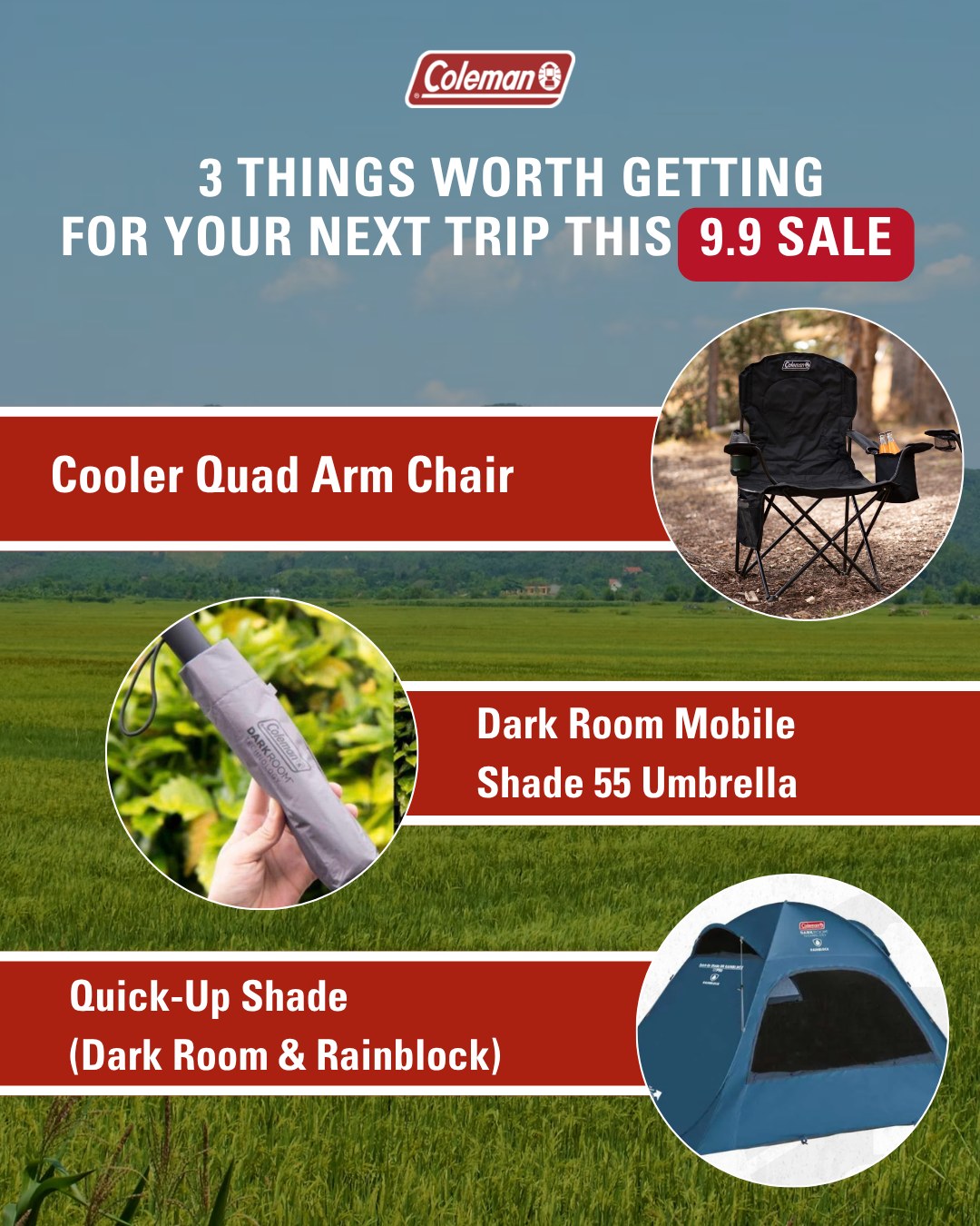 Cool down in style with the Coleman Quick-Up Shade DR 🏕️ Rain or