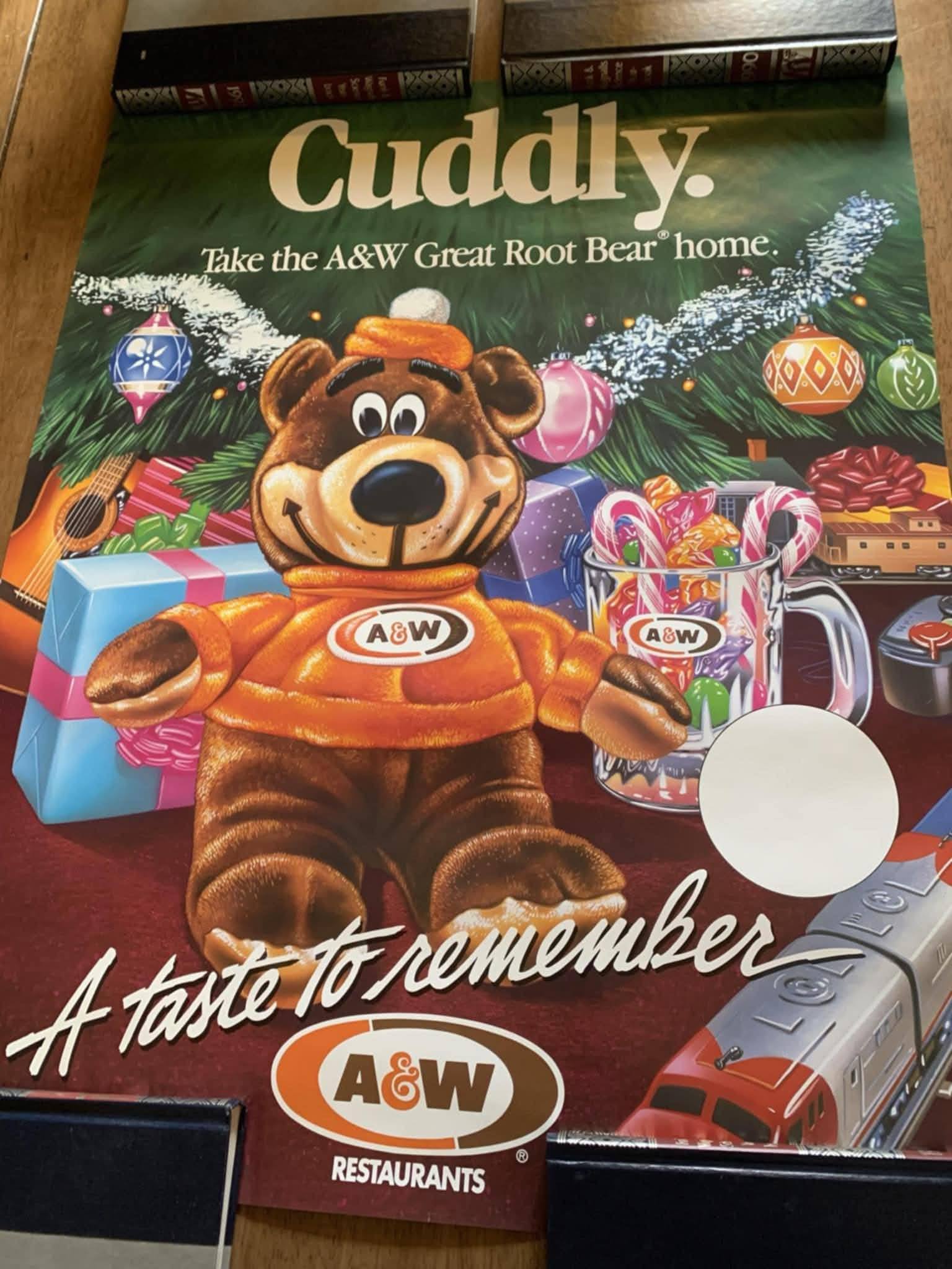 6 piece collection of A&W Rooty Rootbears for your Christmas tree
