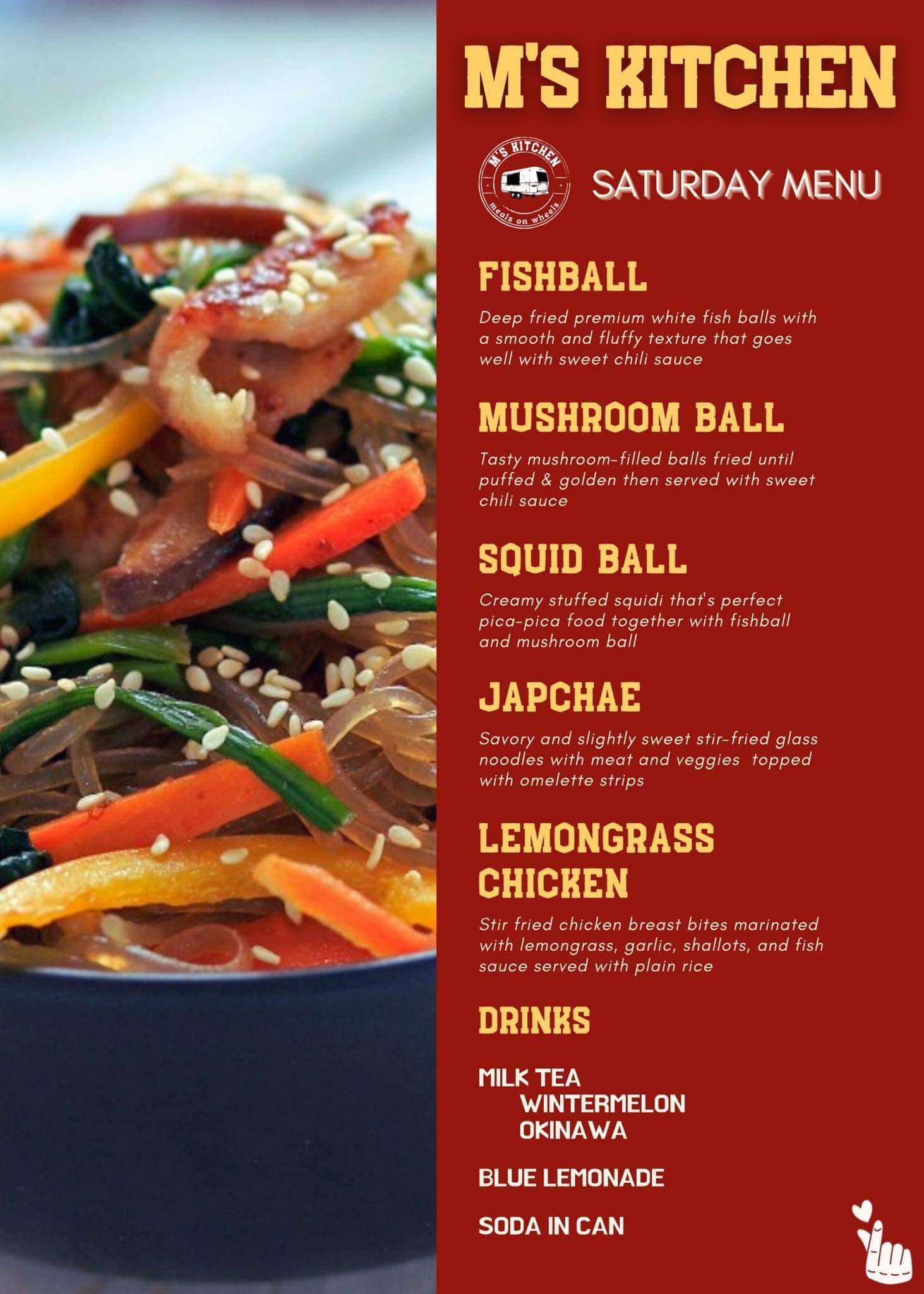 M’s Kitchen - Japanese/Korean Day. 🇯🇵 🇰🇷 Addtl menu:...
