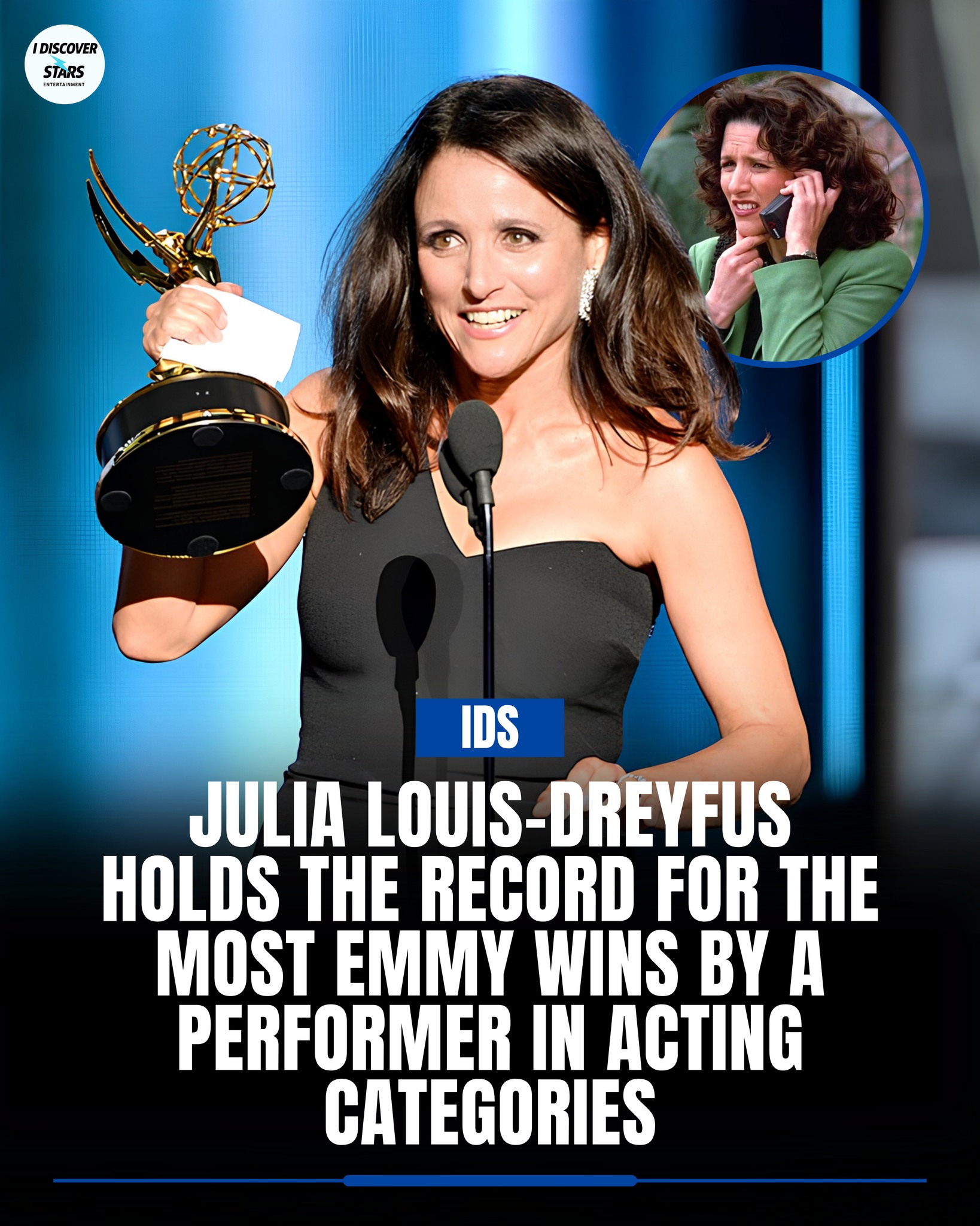 The most Emmy wins by a performer in acting categories. In all of 