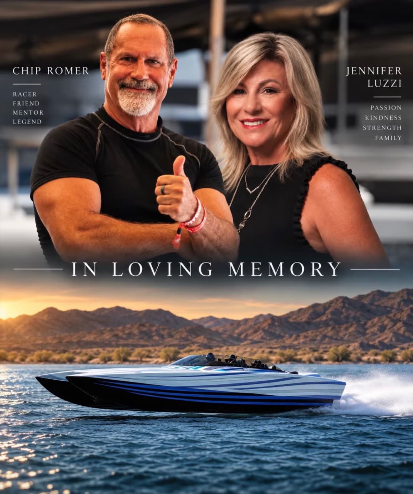 Chip Romer and Jennifer Luzzi memorial Lake Havasu City