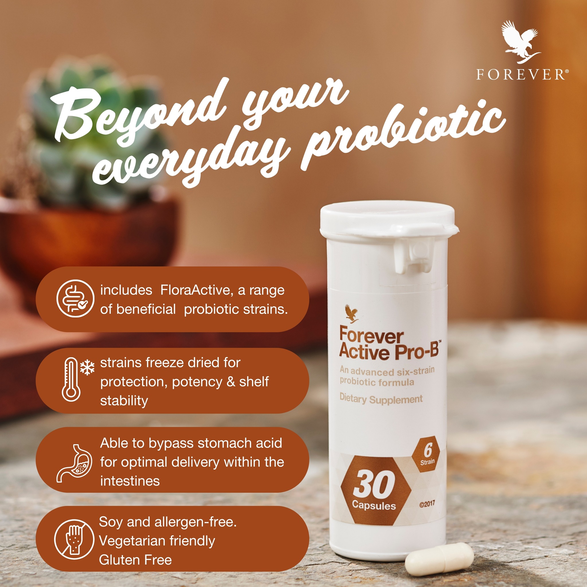 Forever - More than your everyday probiotic. More support for your 