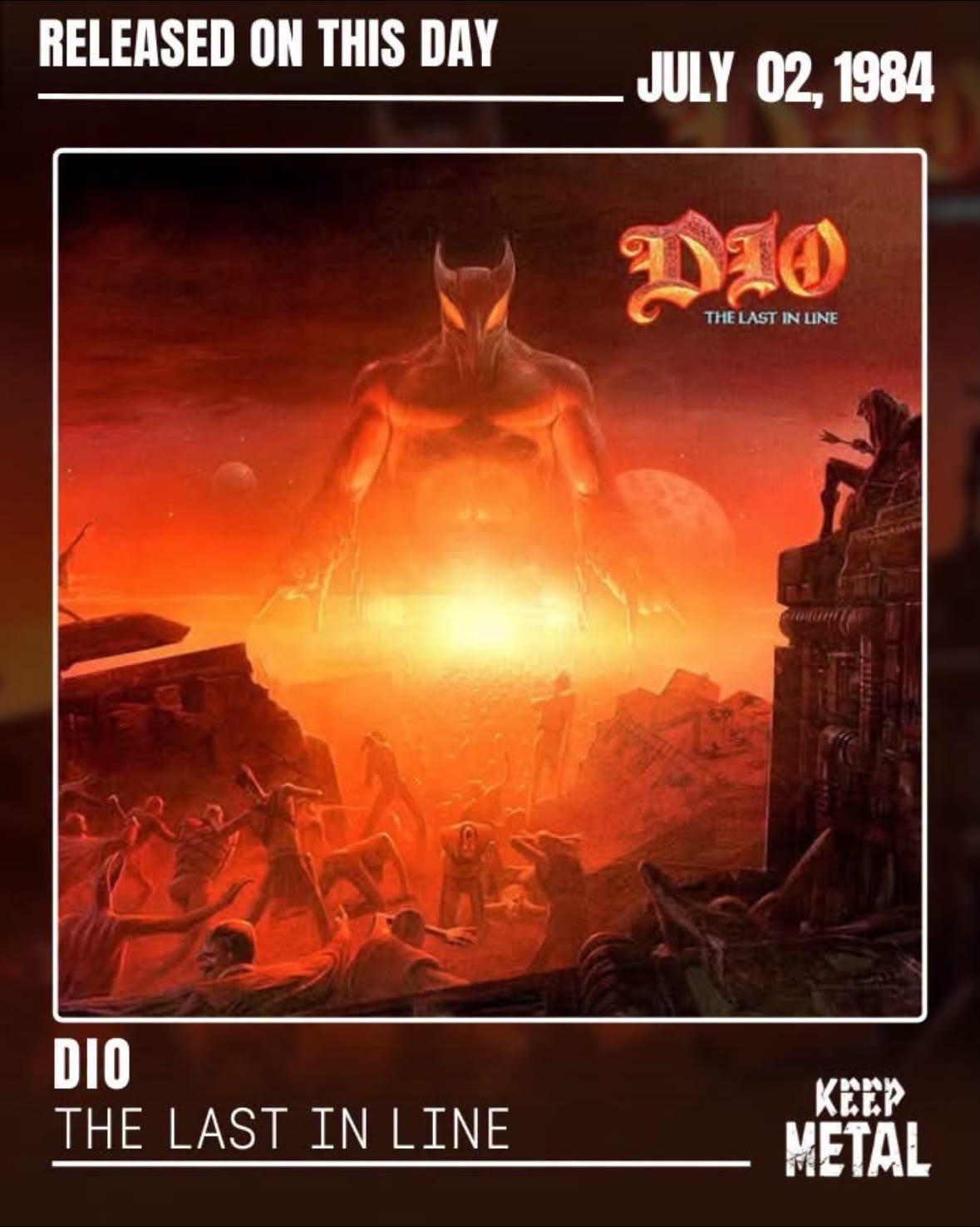 On this day in 1984, Dio released The Last in Line. 🔥 Following