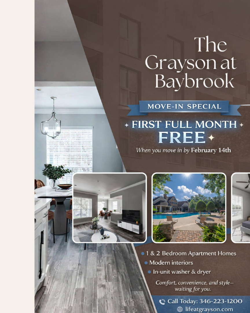 Move-In Special at... - The Grayson At Baybrook Apartments | Facebook