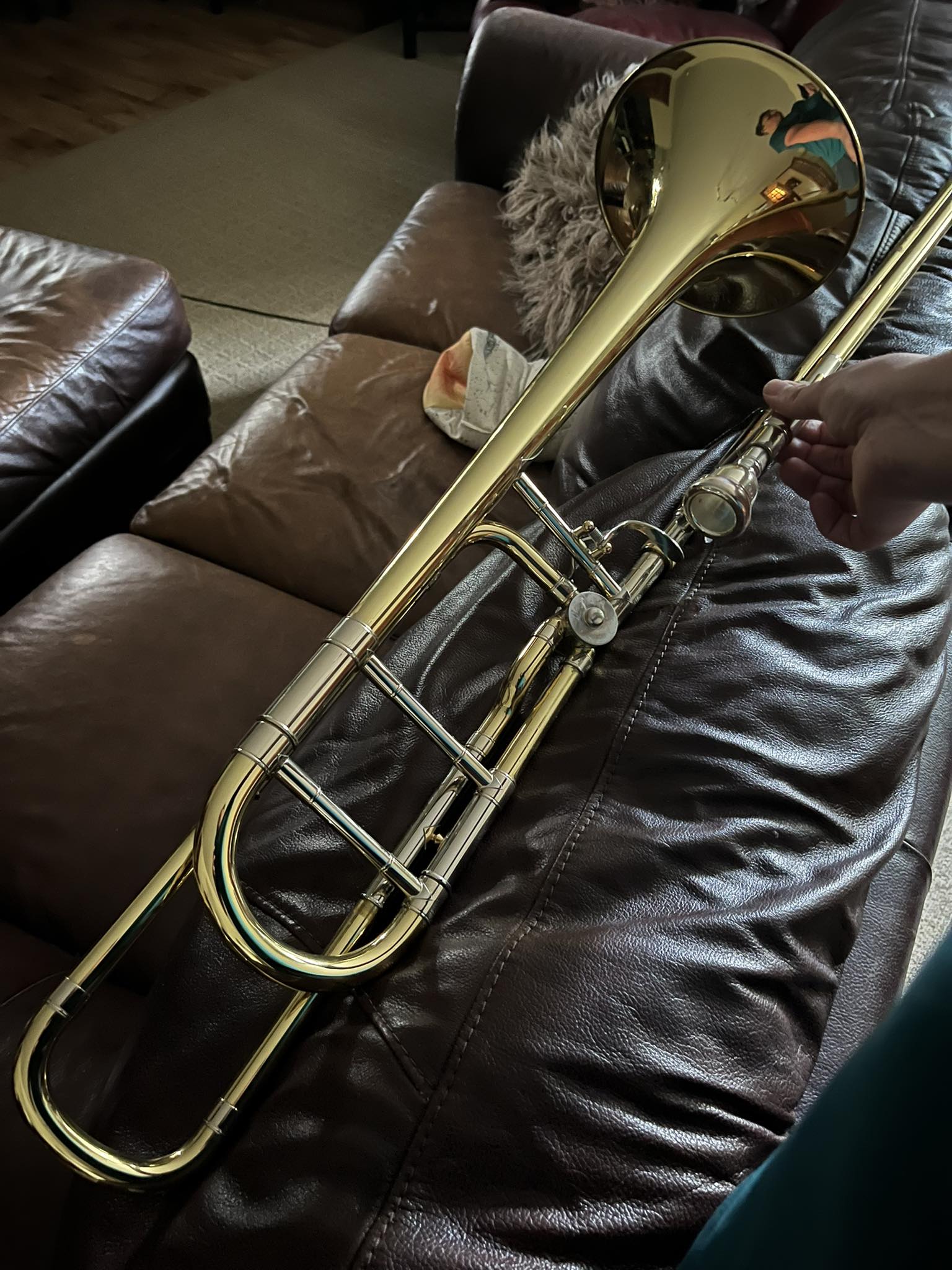 Here is my Bach 50AF3 with a copper Hoelle unbraced tuning slide