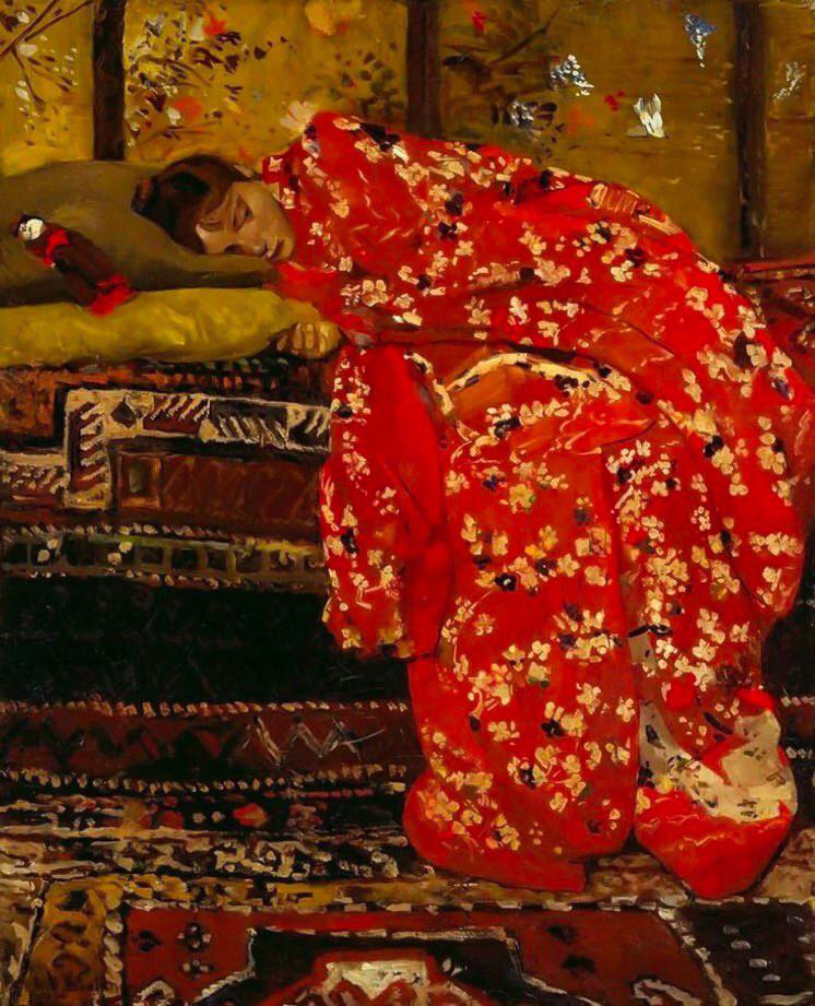 エルンスト【Le Kimono】 The Girl in a Kimono 1893, by George Hendrik Breitner