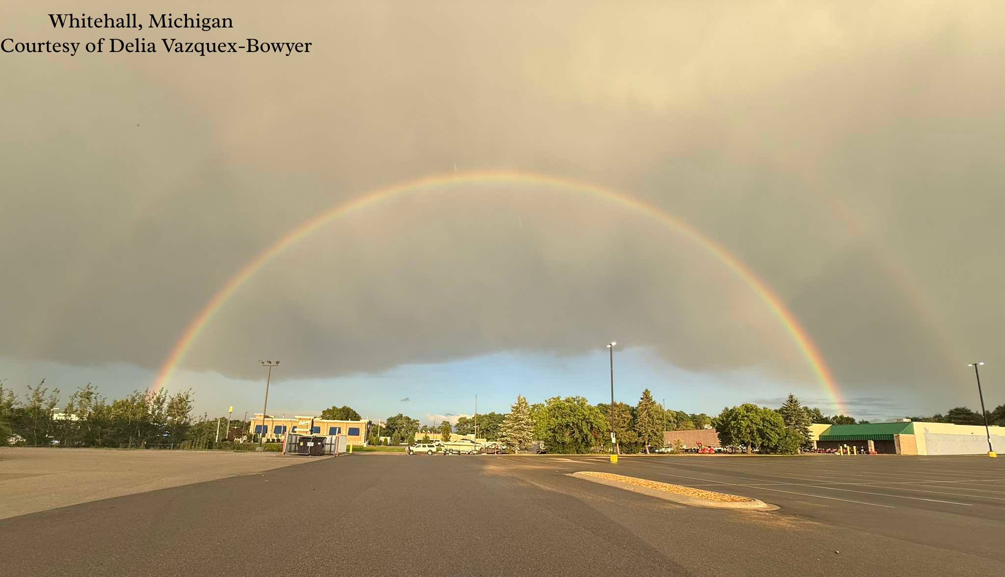 After Saturday's rain, WZZM views who spotted a double rainbow in