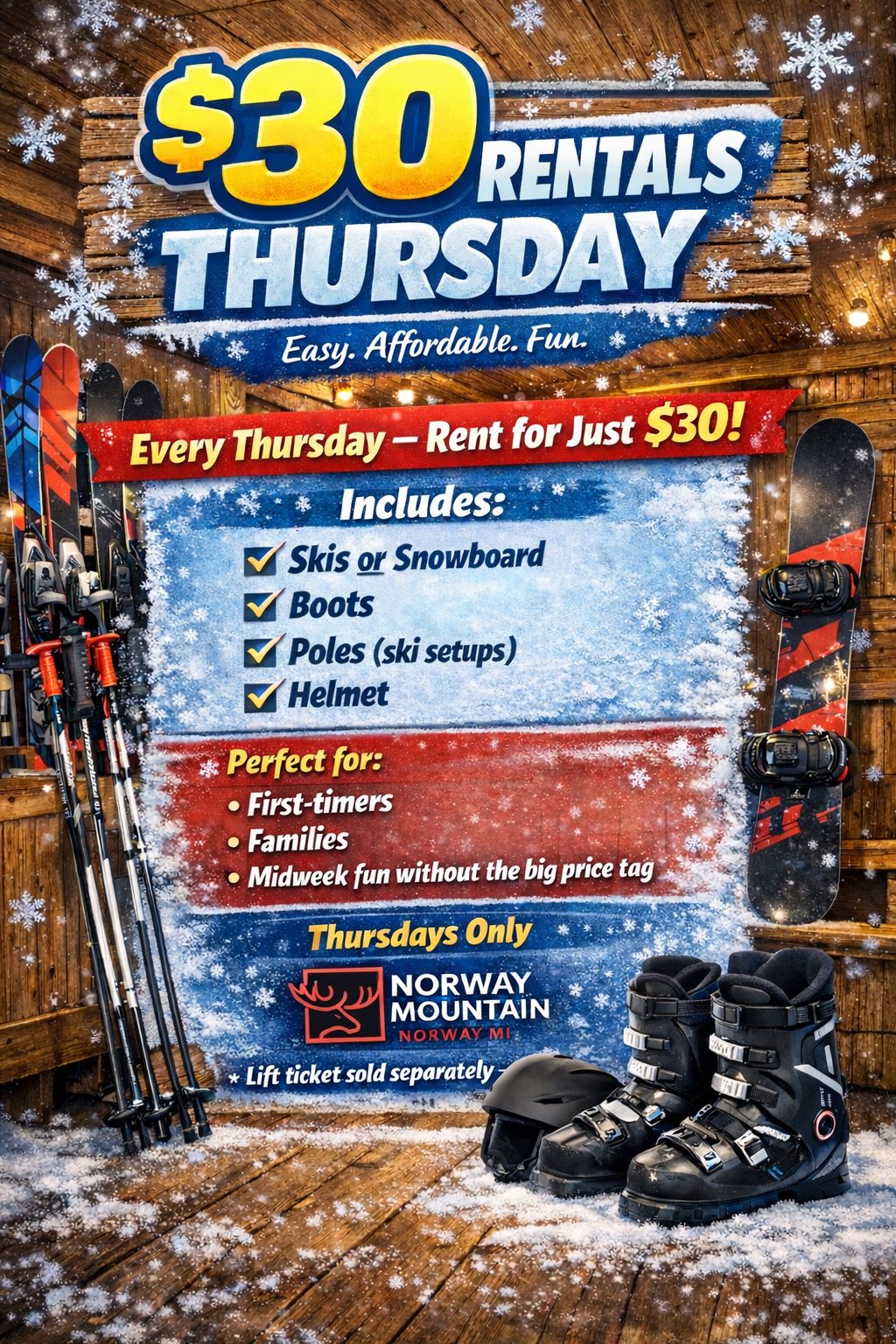 Norway Mountain - 🎿 $30 THURSDAY IS HERE! 🎿 Come enjoy an... | Facebook