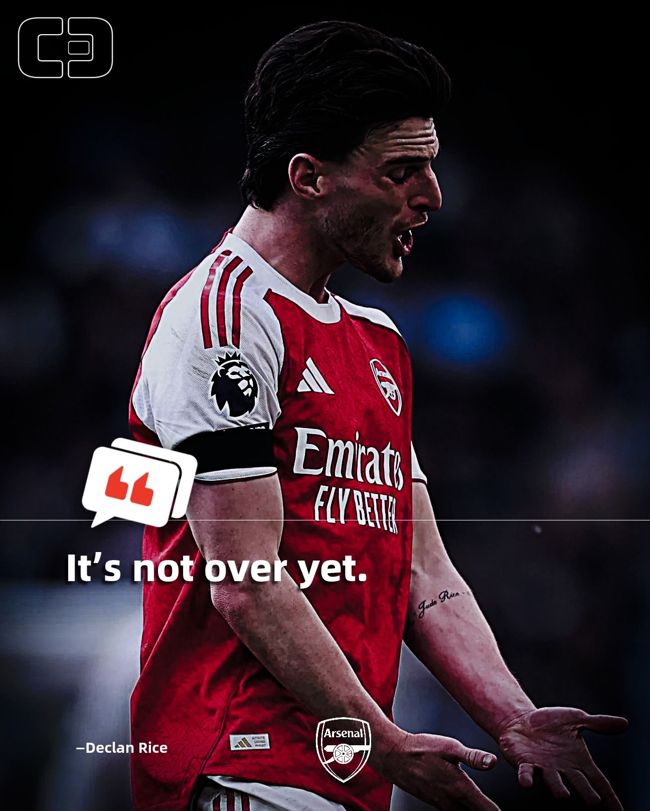 アーセナル It's Not Done （M） デクラン・ライス Arsenal Declan Rice: “It's NOT done.”