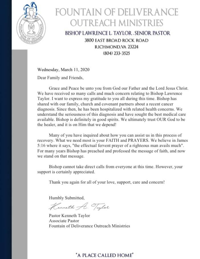 Official Address from Pastor... - Fountain Worship Center | Facebook
