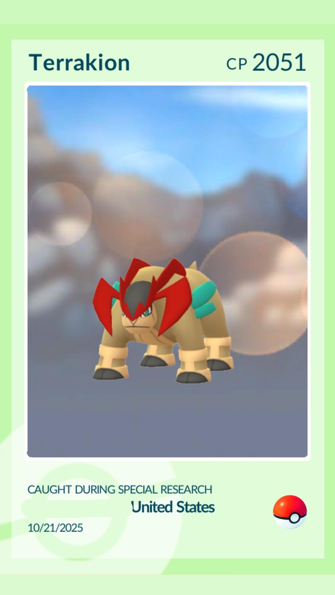 Is the shiny Terrakion at rank 100 a fluke?