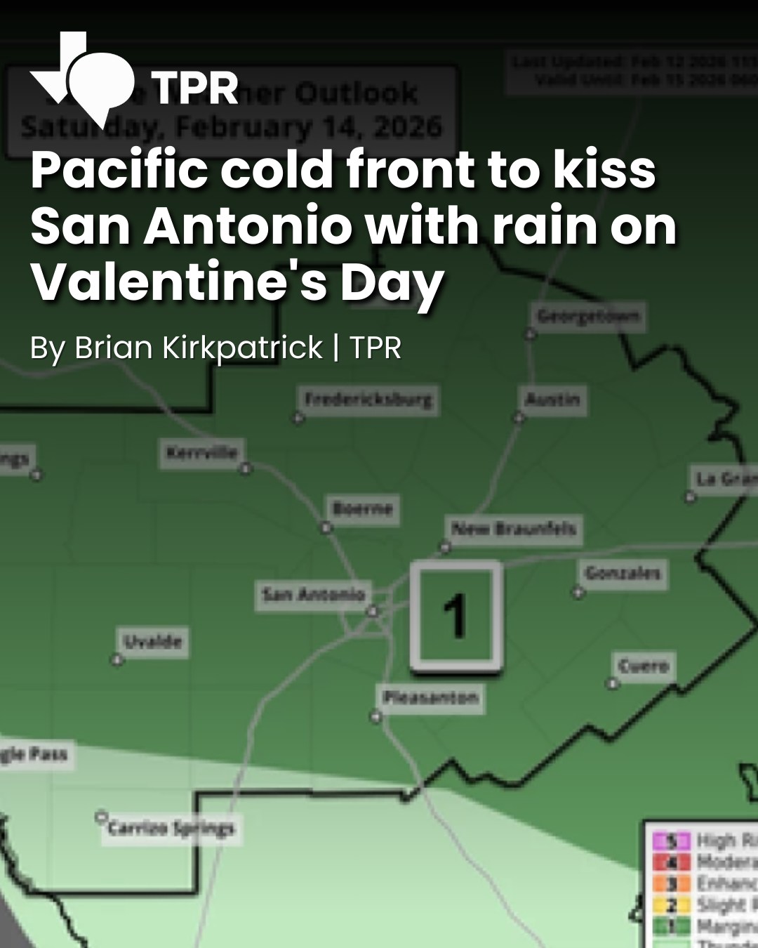Texas - San Antonio has not received much rain-love this winter, but a ...