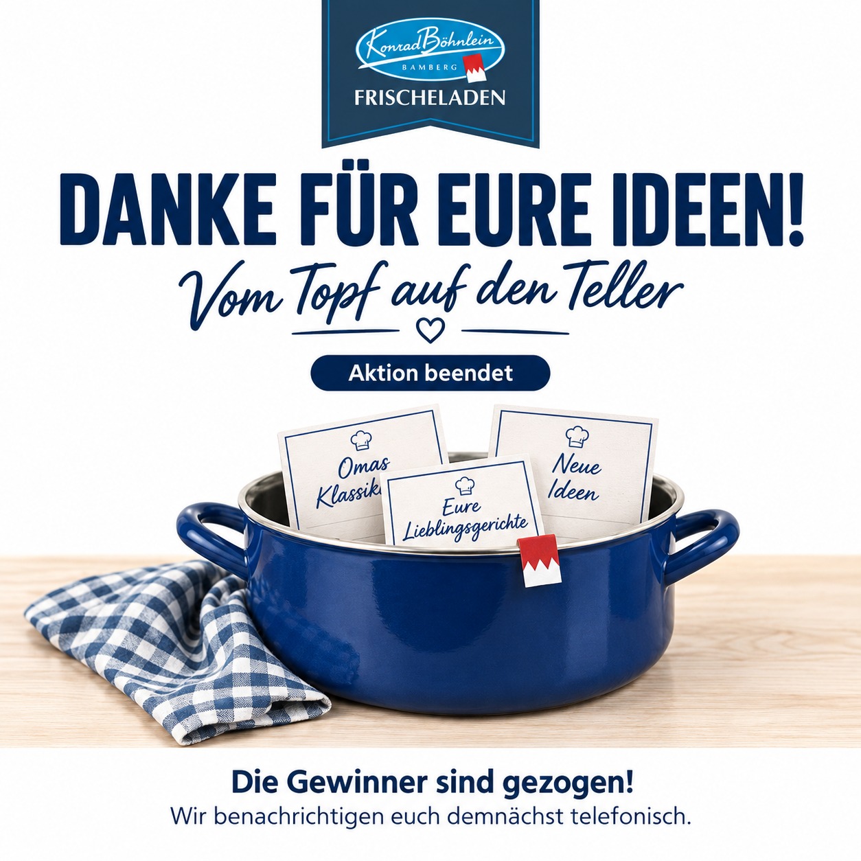 🍲 Vielen Dank für eure leckeren Ideen! Unsere Aktion „Vom Topf auf den Teller“ im Frischeladen ist beendet. Danke an alle, die mitgemacht und uns ihre Lieblingsgerichte verraten haben! Es waren tolle