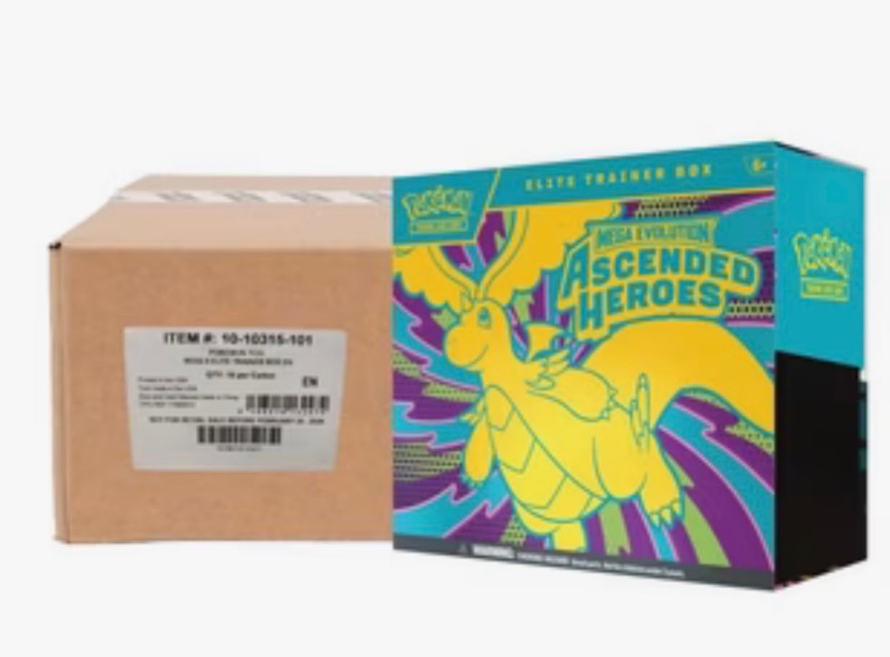 pokemon cards elite trainer box near me Ascended Heroes Mega Evolution booster packs Pokemon: Sword & Shield S4