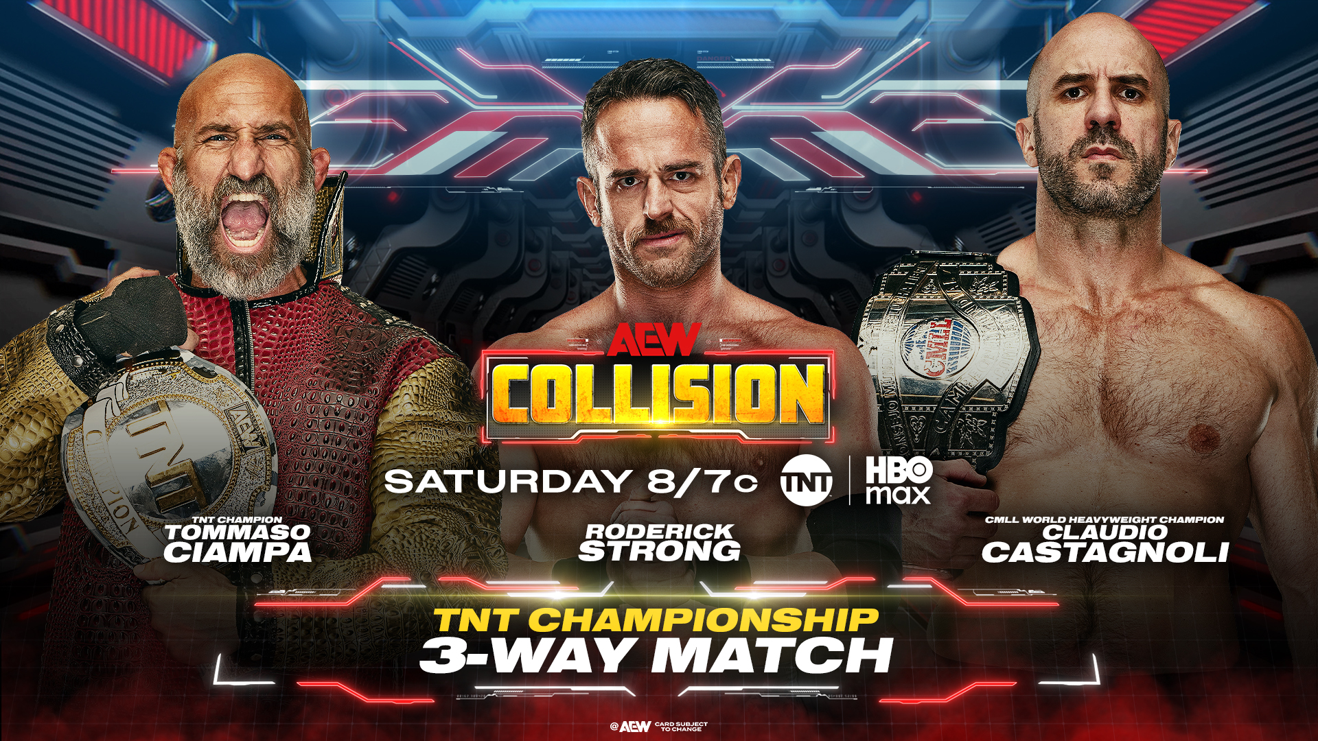 AEW Latino TDC - Cartelera De AEW Collision Sabado 7 De... | Facebook